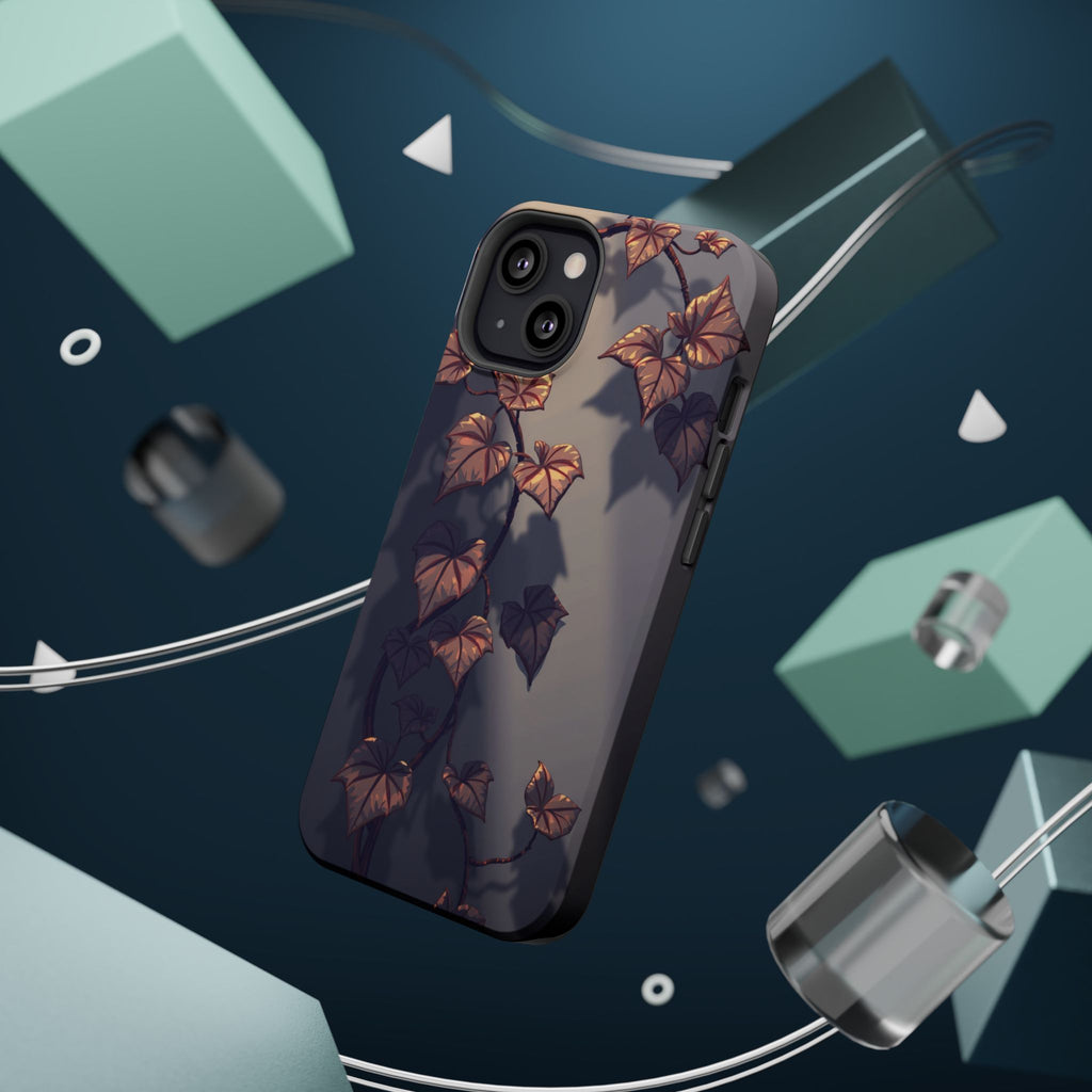 iPhone Charcoal And Copper Art Nouveau Vine Soft iPhone 13 Finish · iPhone Case