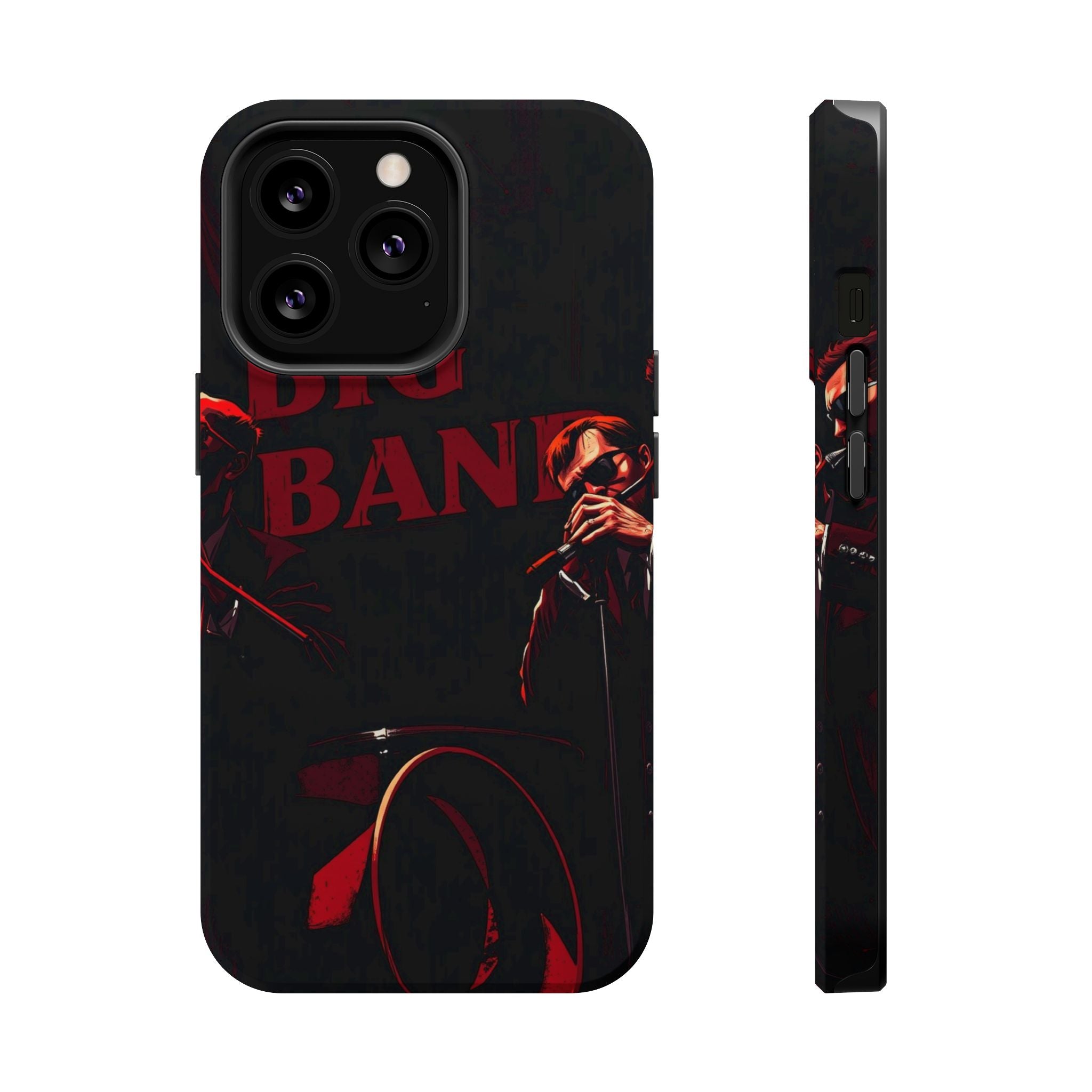 iPhone Black And Crimson Big Band Era Slim Everyday Designer Case · iPhone Case