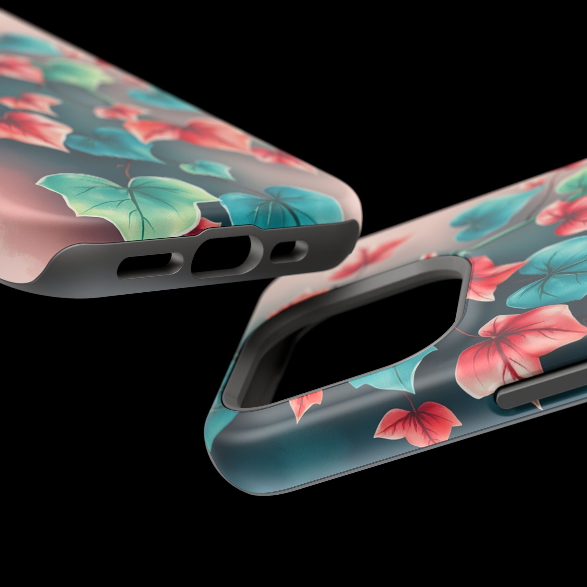iPhone Art Nouveau Vine Teal And Coral Slim Snap Case · iPhone Case