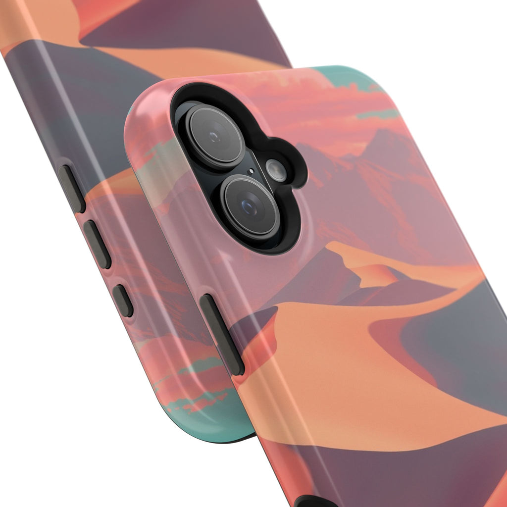 iPhone Teal And Coral Desert Dunes Bold Modern Everyday Snap Case · iPhone Case
