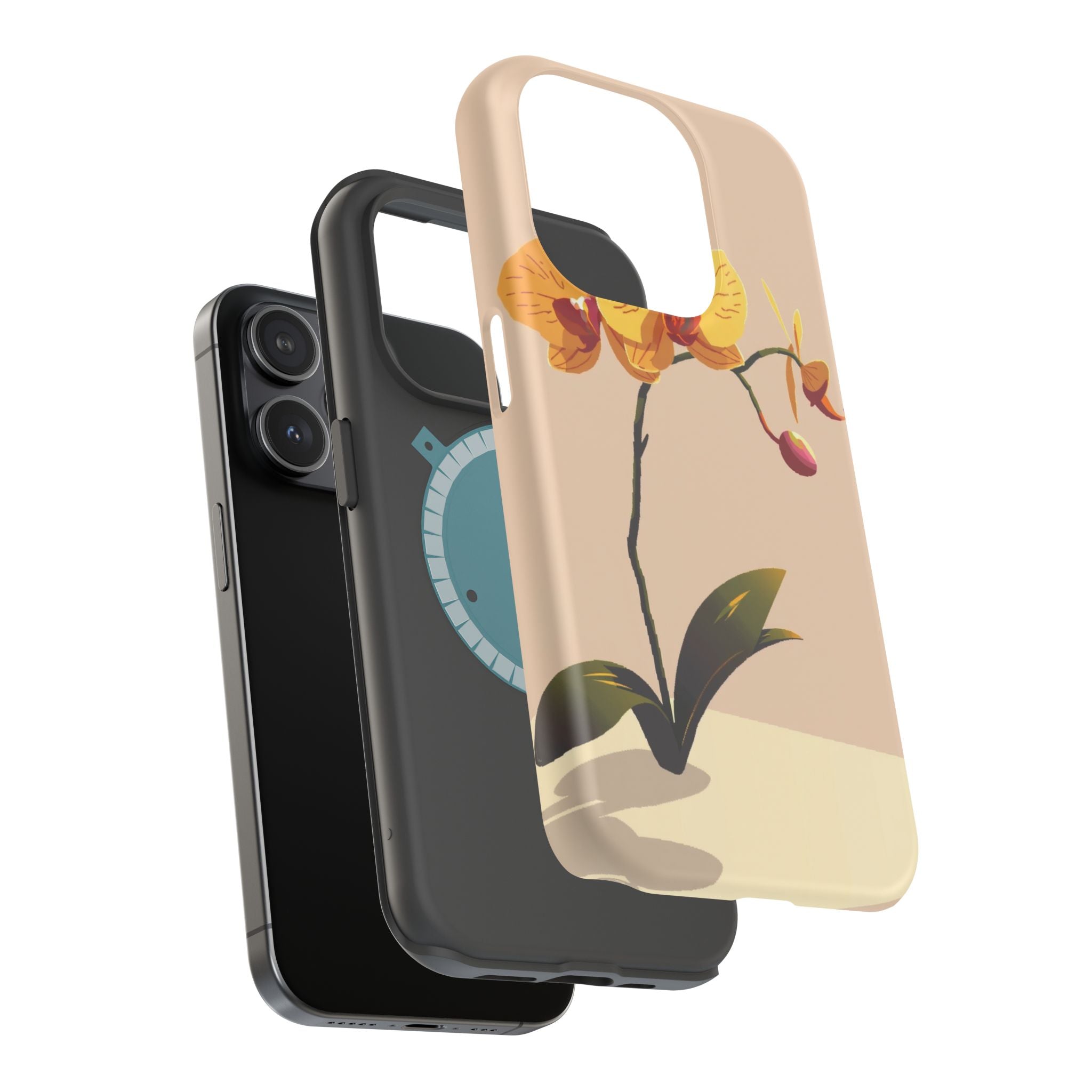 iPhone Orchid Study Pixel Art -Bit Bold Modern Everyday Snap Case · iPhone Case