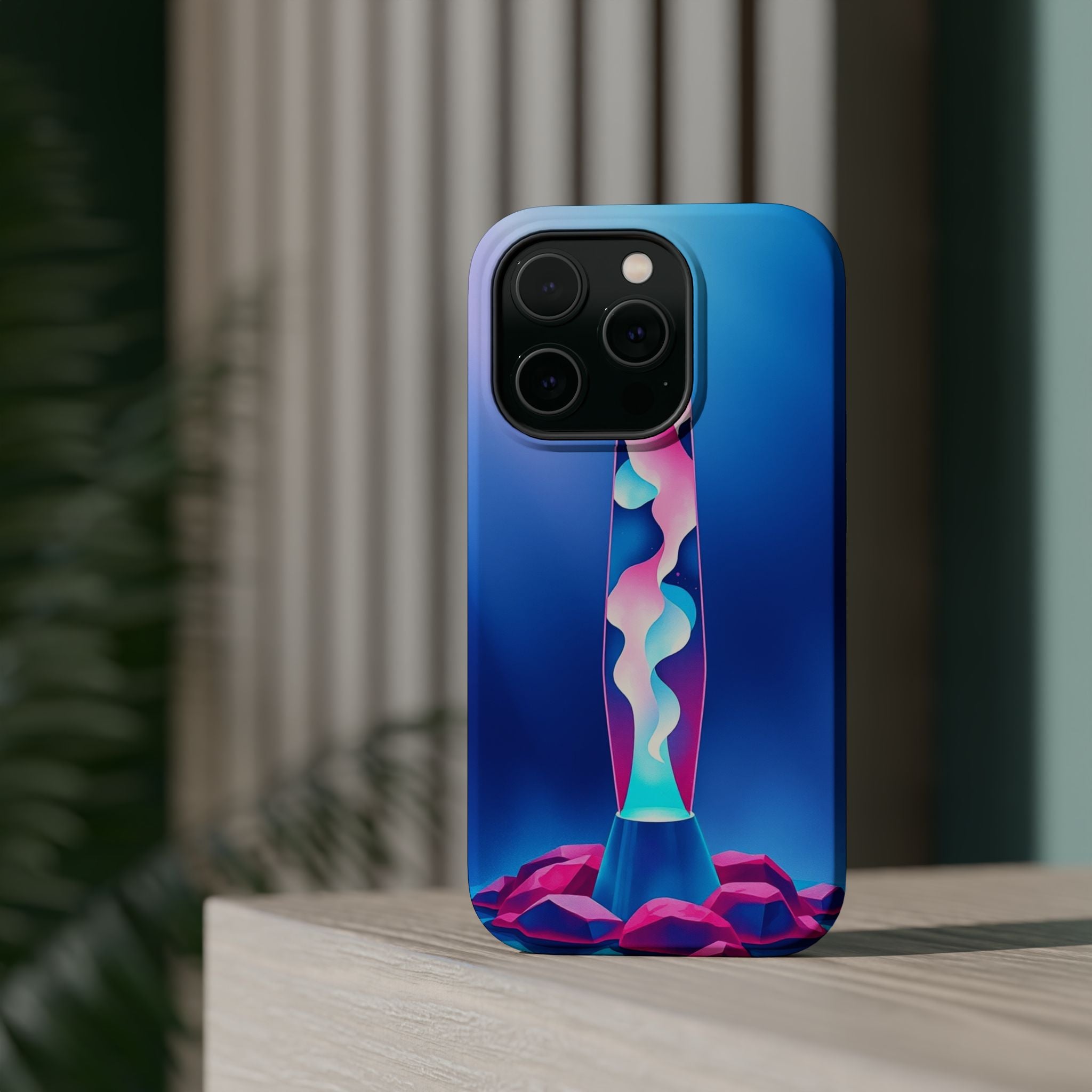 iPhone Cyan And Magenta Lava Lamp Flow Slim Everyday Designer Case · iPhone Case
