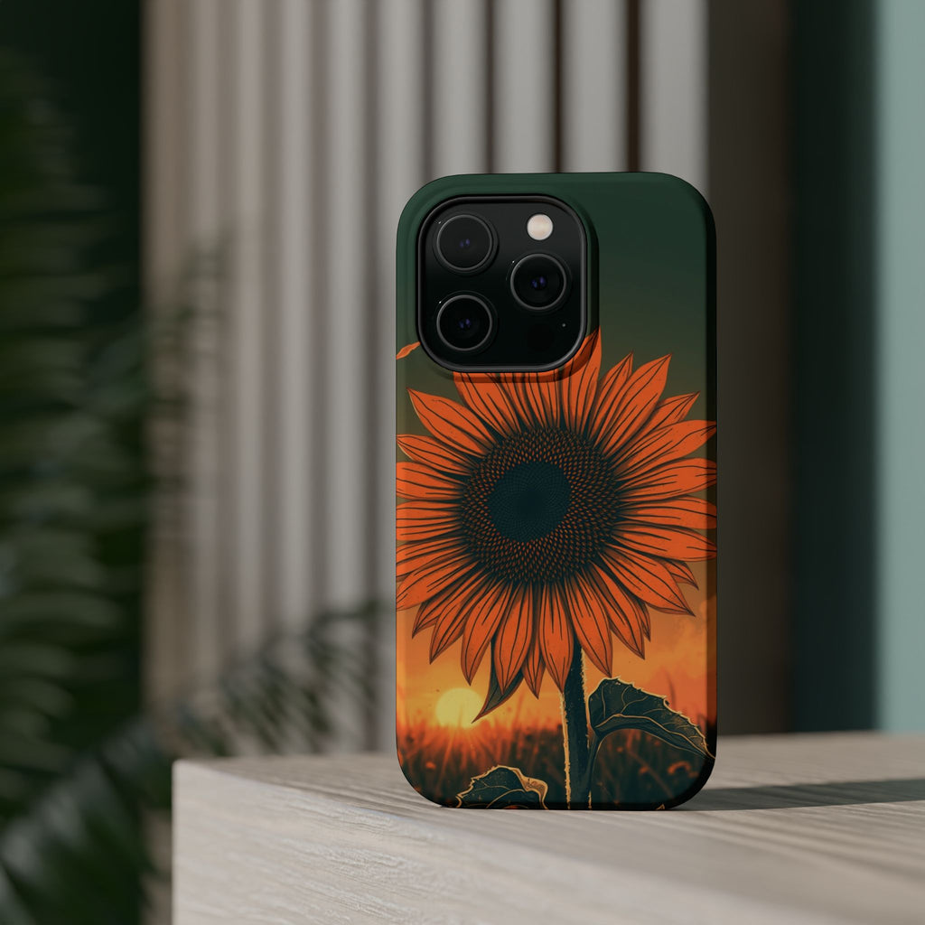 iPhone Charcoal And Copper Sunflower Prairie Slim iPhone Everyday · iPhone Case