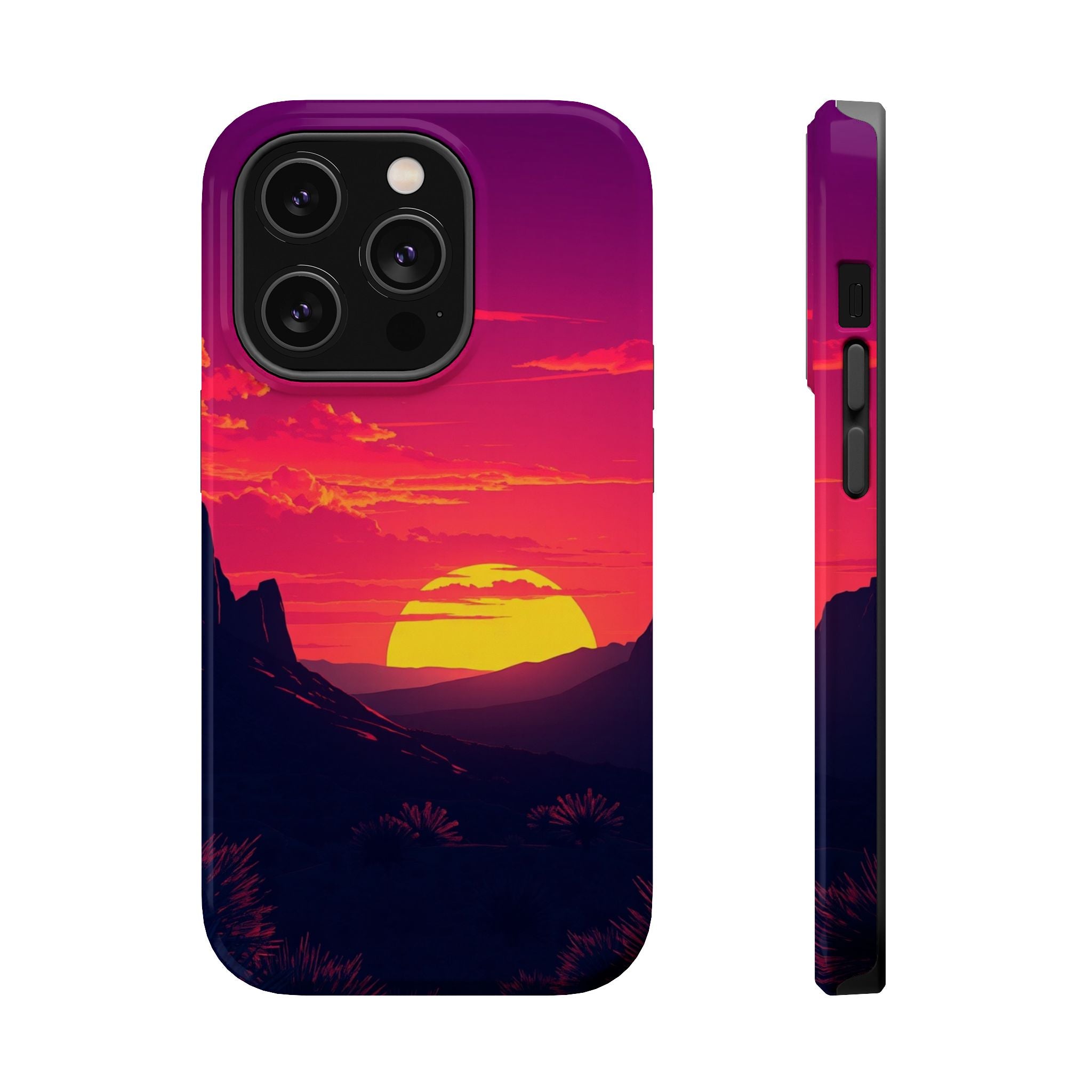 iPhone Cyan And Magenta Mesa Sunset Slim Everyday Designer Case · iPhone Case