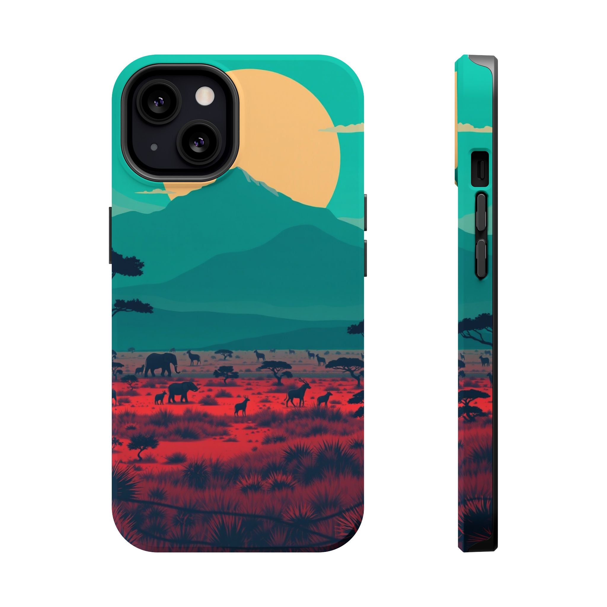 iPhone Savanna Horizon Vintage Retro Poster Slim iPhone Everyday · iPhone Case