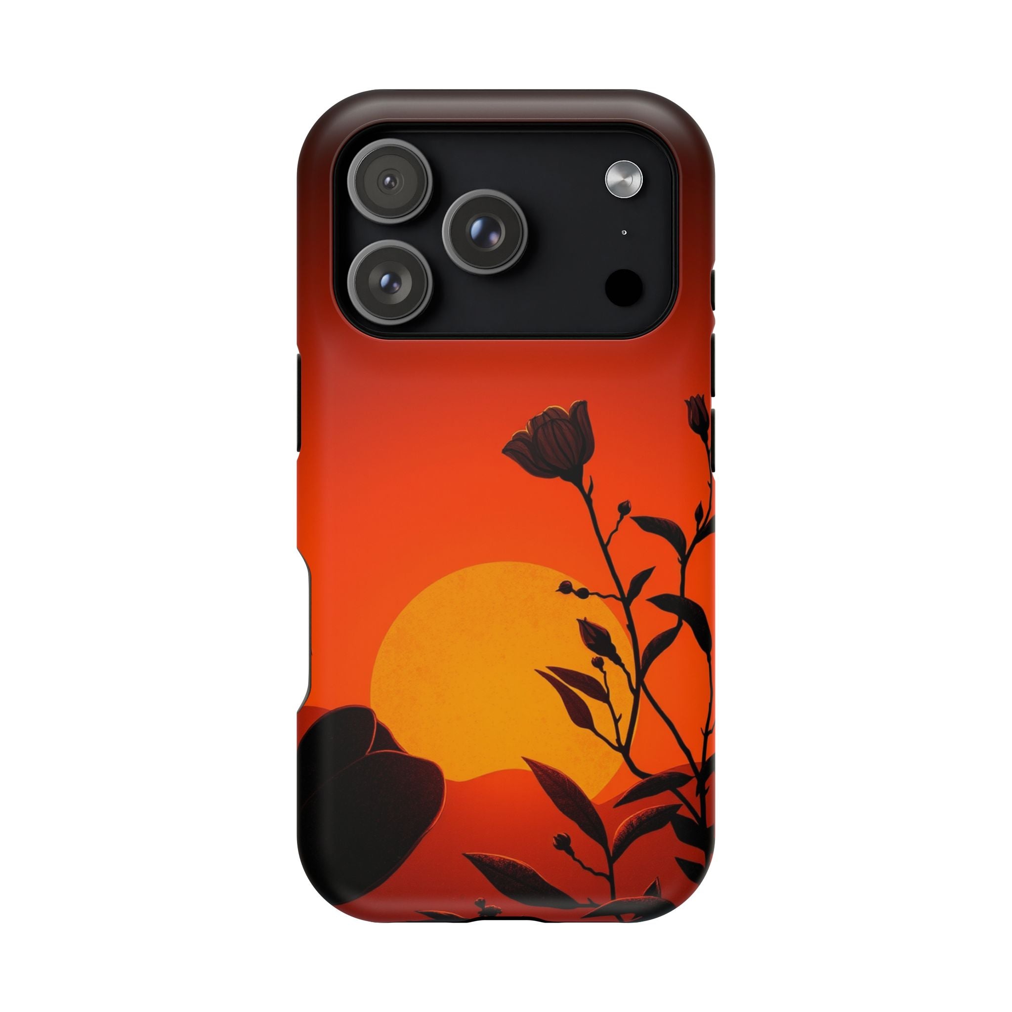 iPhone Bloom and Leaf Dark Gothic Ink Slim Everyday Designer Case · iPhone Case