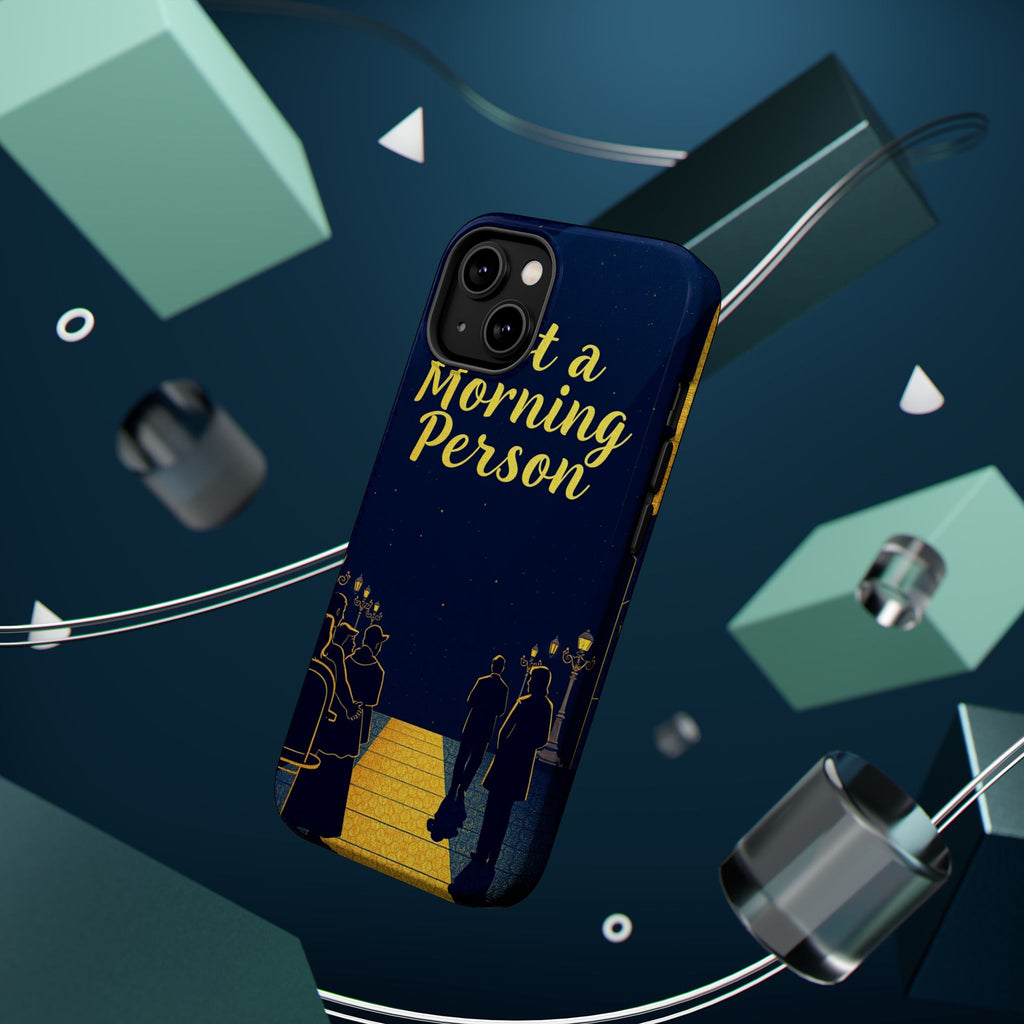 iPhone Midnight Blue And Silver Not a Morning Person Slim Snap Case · iPhone Cas