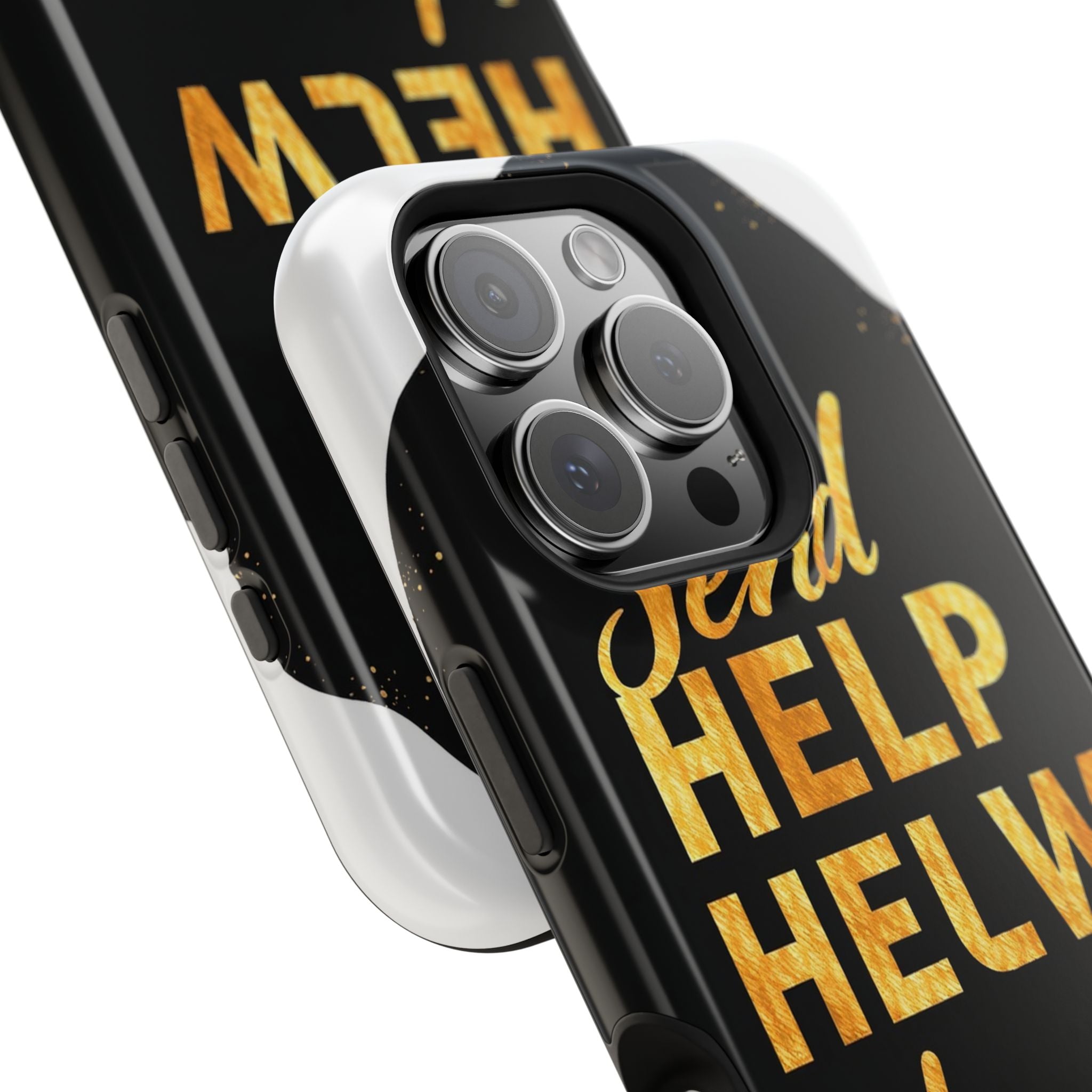 iPhone Send Help Now Enchanted Art Bold Modern Everyday Snap Case · iPhone Case