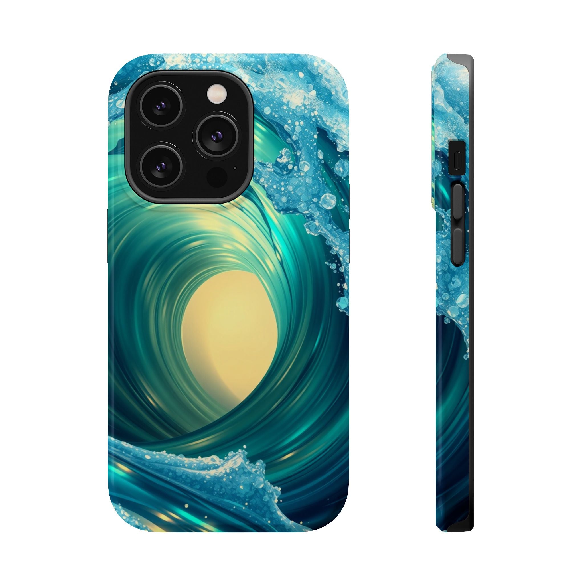 iPhone Ocean Wave Crash Holographic Iridescent Soft iPhone Finish · iPhone Case