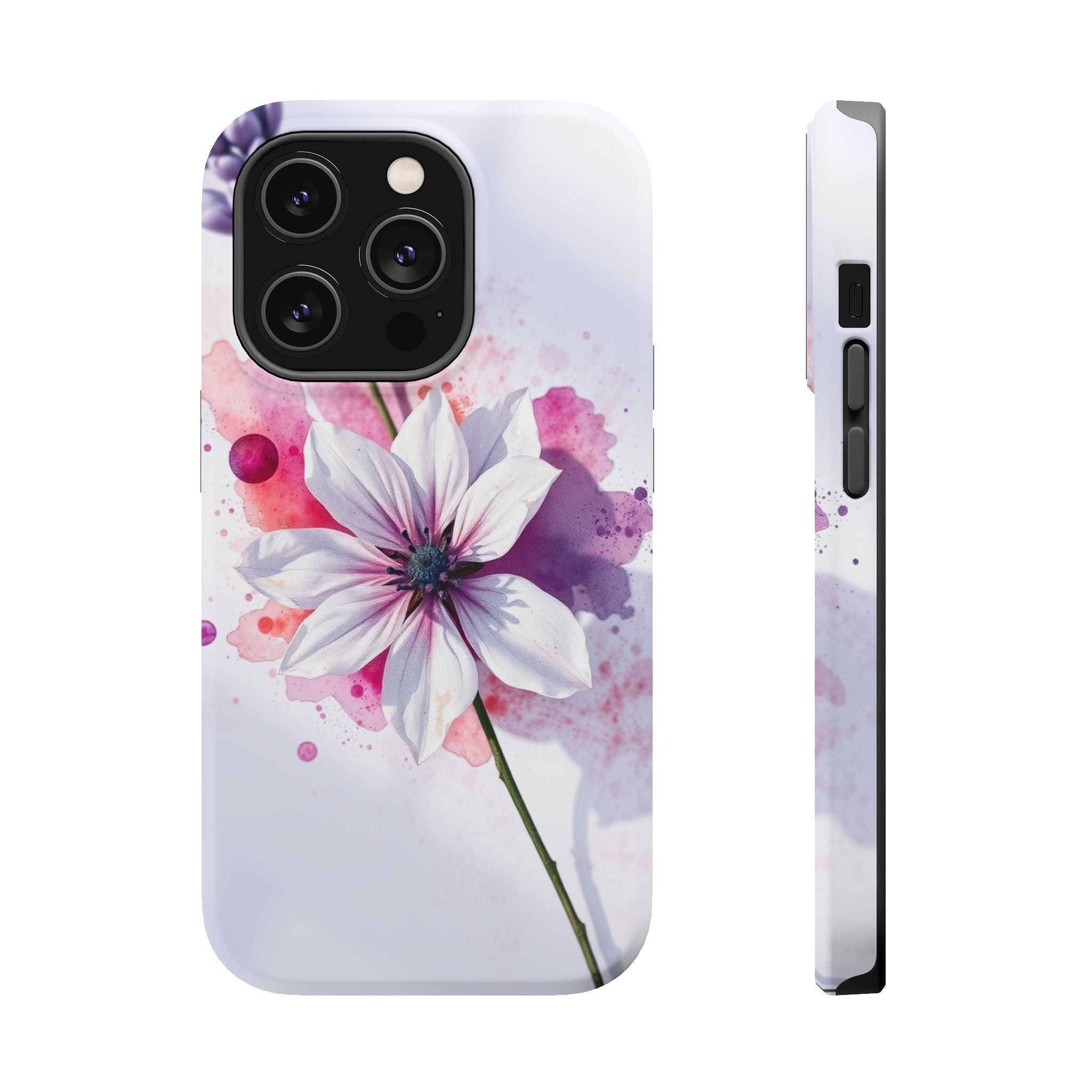 iPhone Floral Watercolor Splash Bold Art Slim Everyday iPhone 15 · iPhone Case