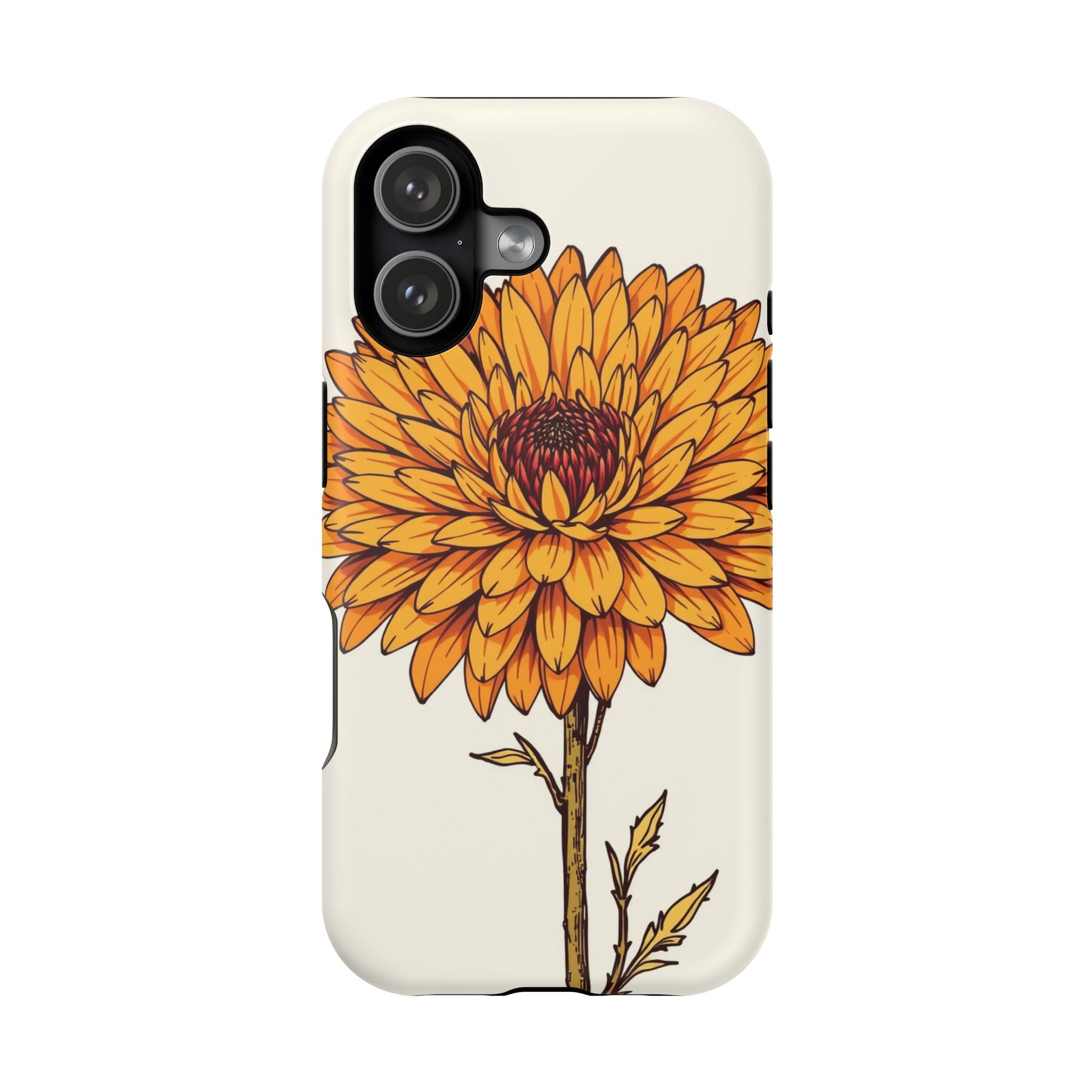 iPhone Mustard And Rust Chrysanthemum Classic Slim iPhone Everyday · iPhone Case