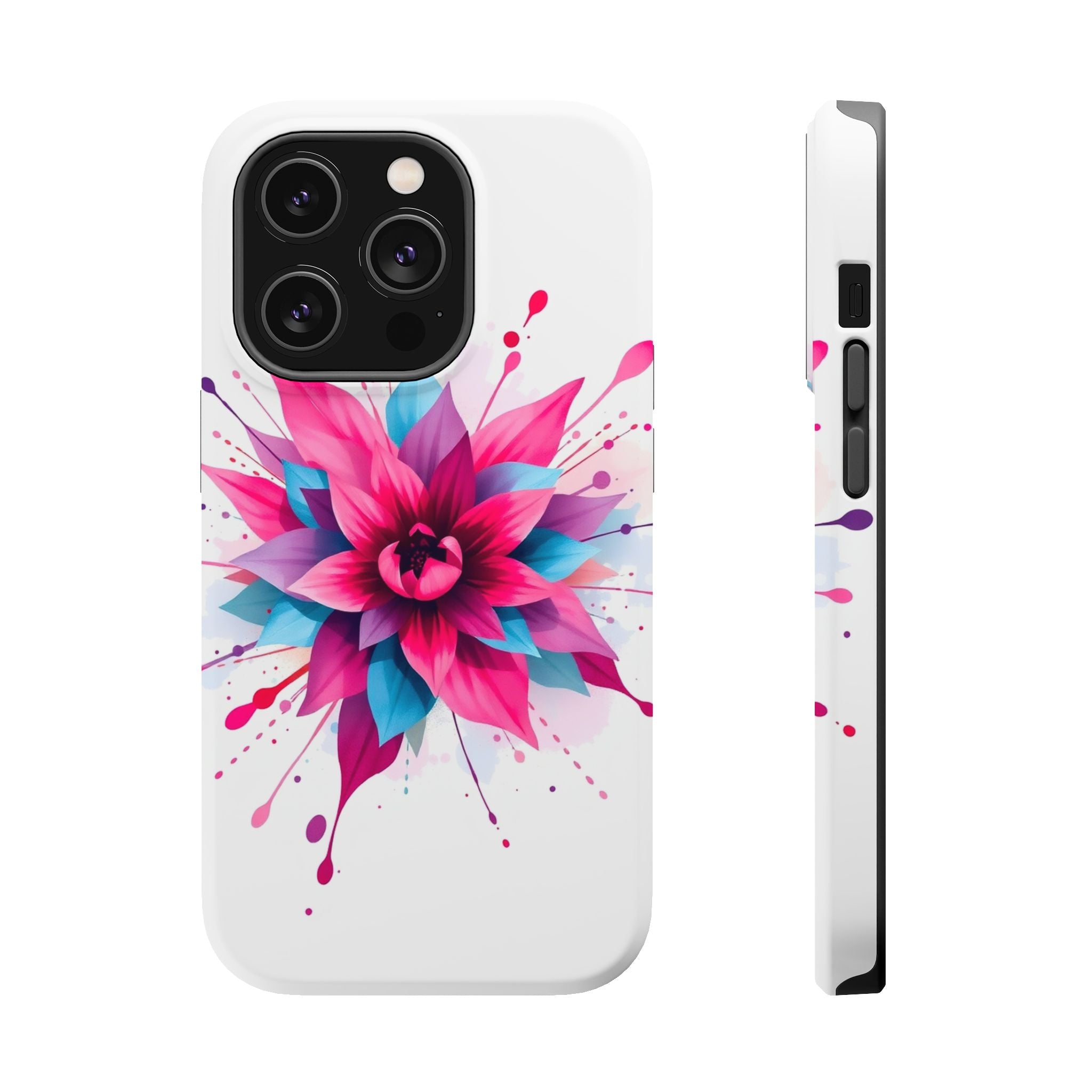 iPhone Floral Watercolor Splash Electric Art Slim iPhone Everyday · iPhone Case