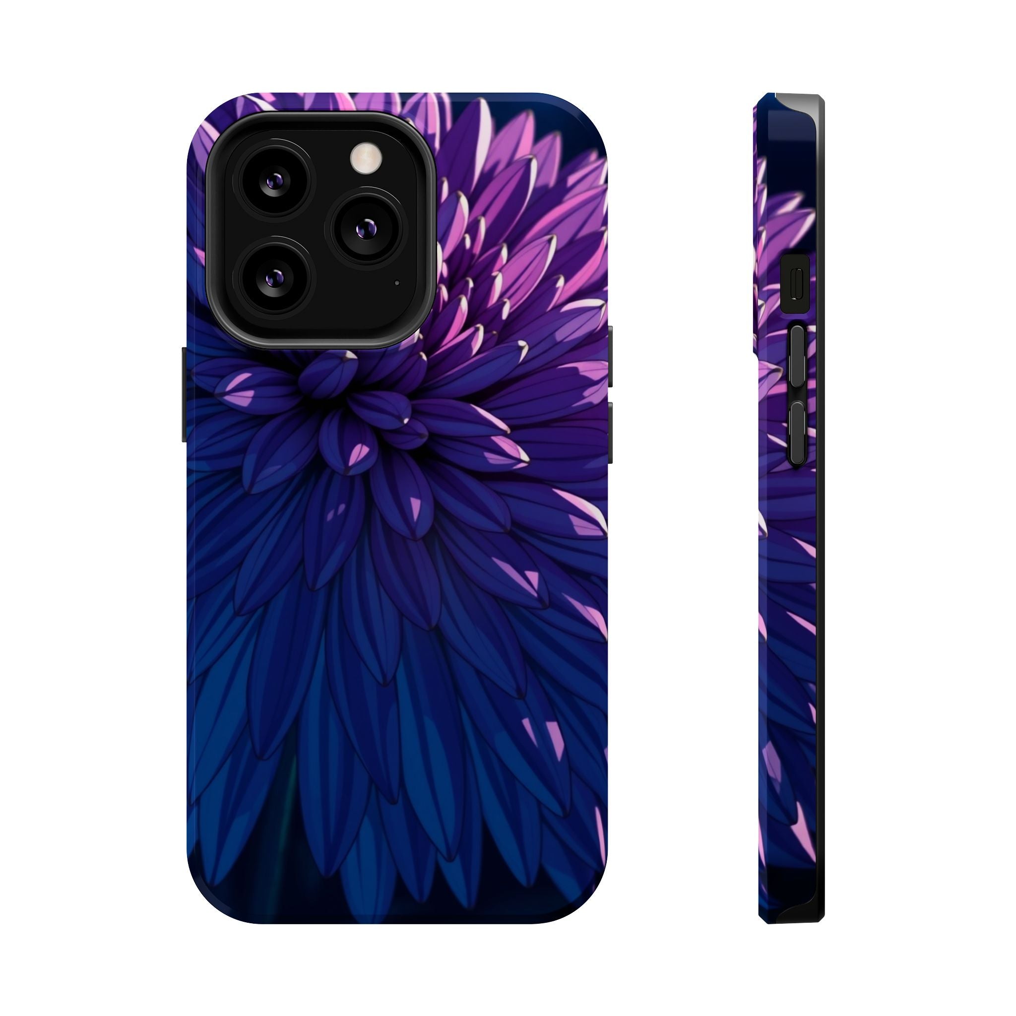 iPhone Indigo And Violet Chrysanthemum Classic Soft iPhone Finish · iPhone Case