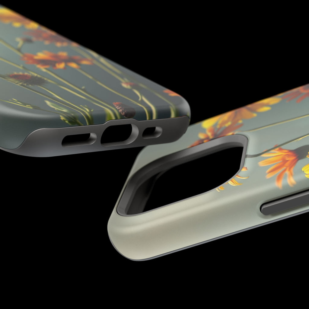 iPhone Mustard And Rust Wildflower Bunch Slim Everyday iPhone Designer · iPhone