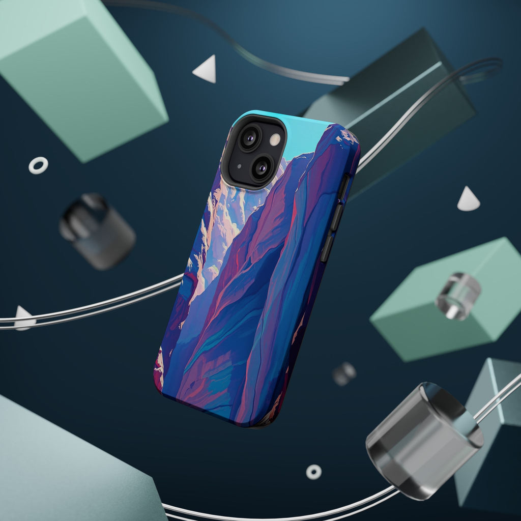iPhone Cyan And Magenta Canyon Wall Slim Everyday Designer Case · iPhone Case