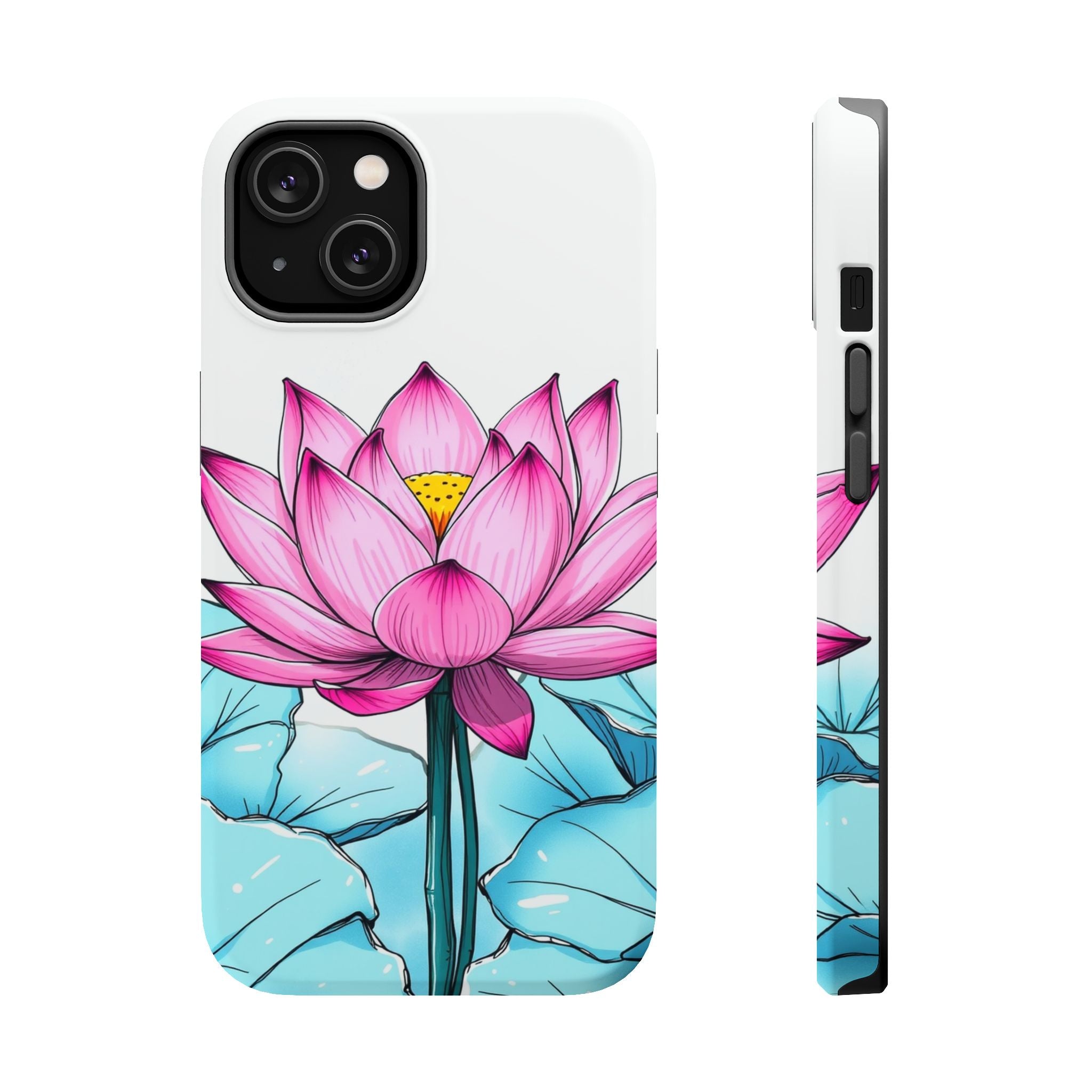 iPhone Vibrant Lotus Pond Design Bold Modern Everyday Snap Case · iPhone Case