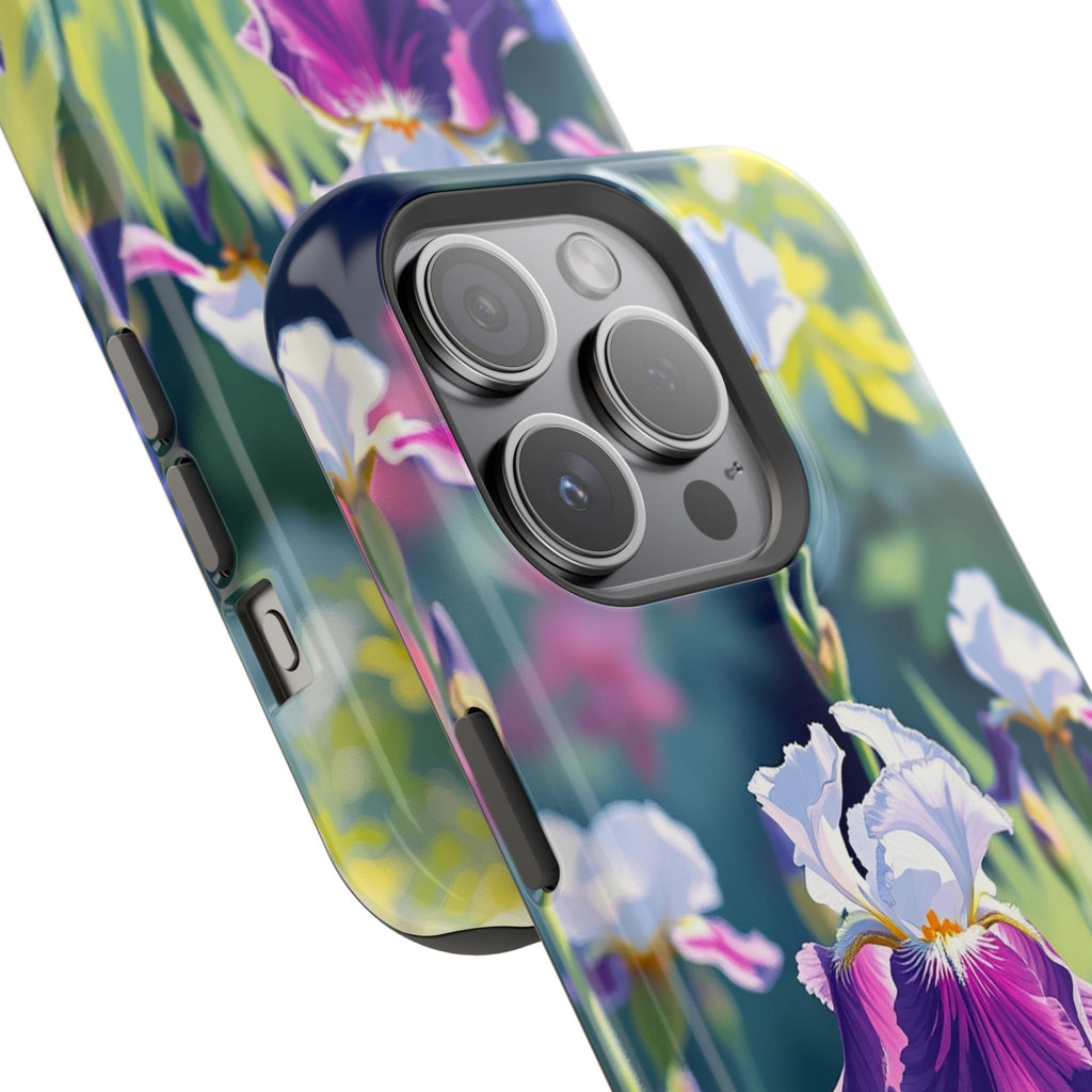 iPhone Vibrant Iris Garden Design Bold Modern Everyday Snap Case · iPhone Case