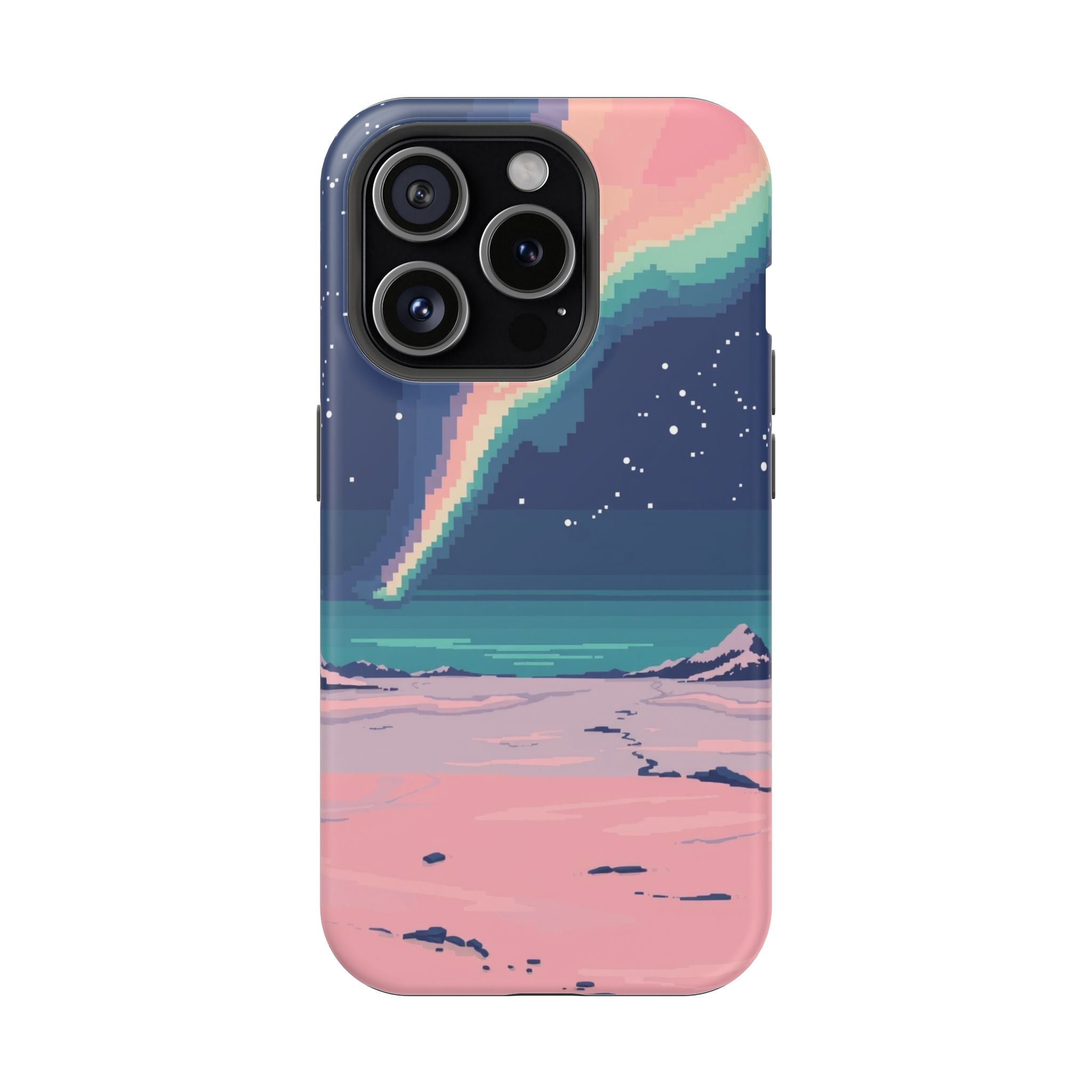 iPhone Mint And Blush Northern Lights Slim Everyday Designer Case · iPhone Case