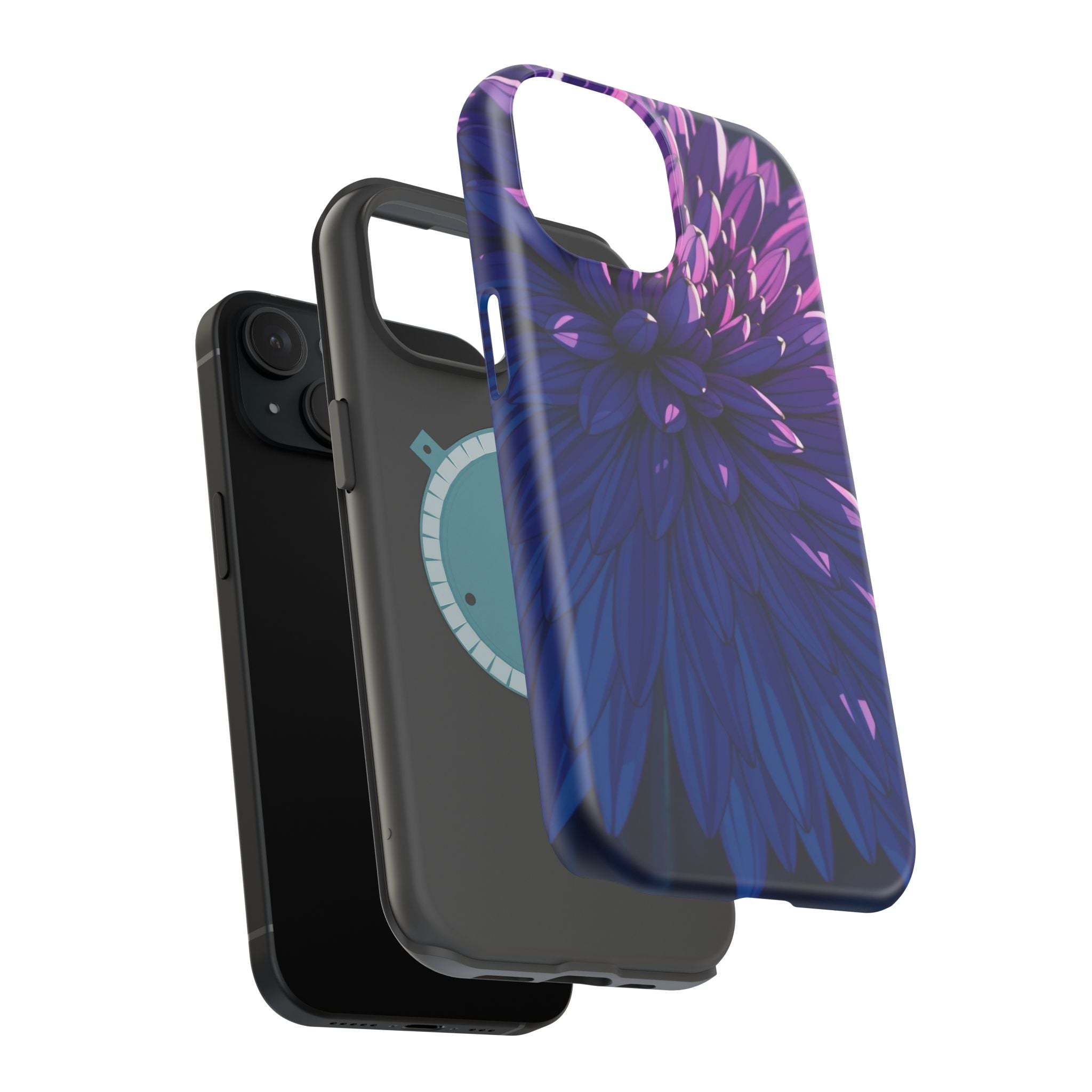 iPhone Indigo And Violet Chrysanthemum Classic Soft iPhone Finish · iPhone Case
