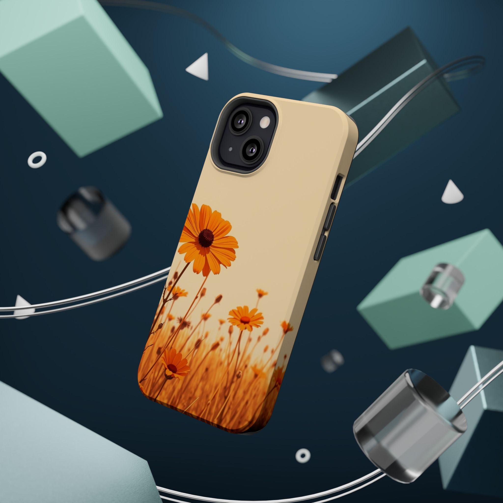 iPhone Wildflower Field Minimalist Line Art Slim Everyday Designer Case · iPhone