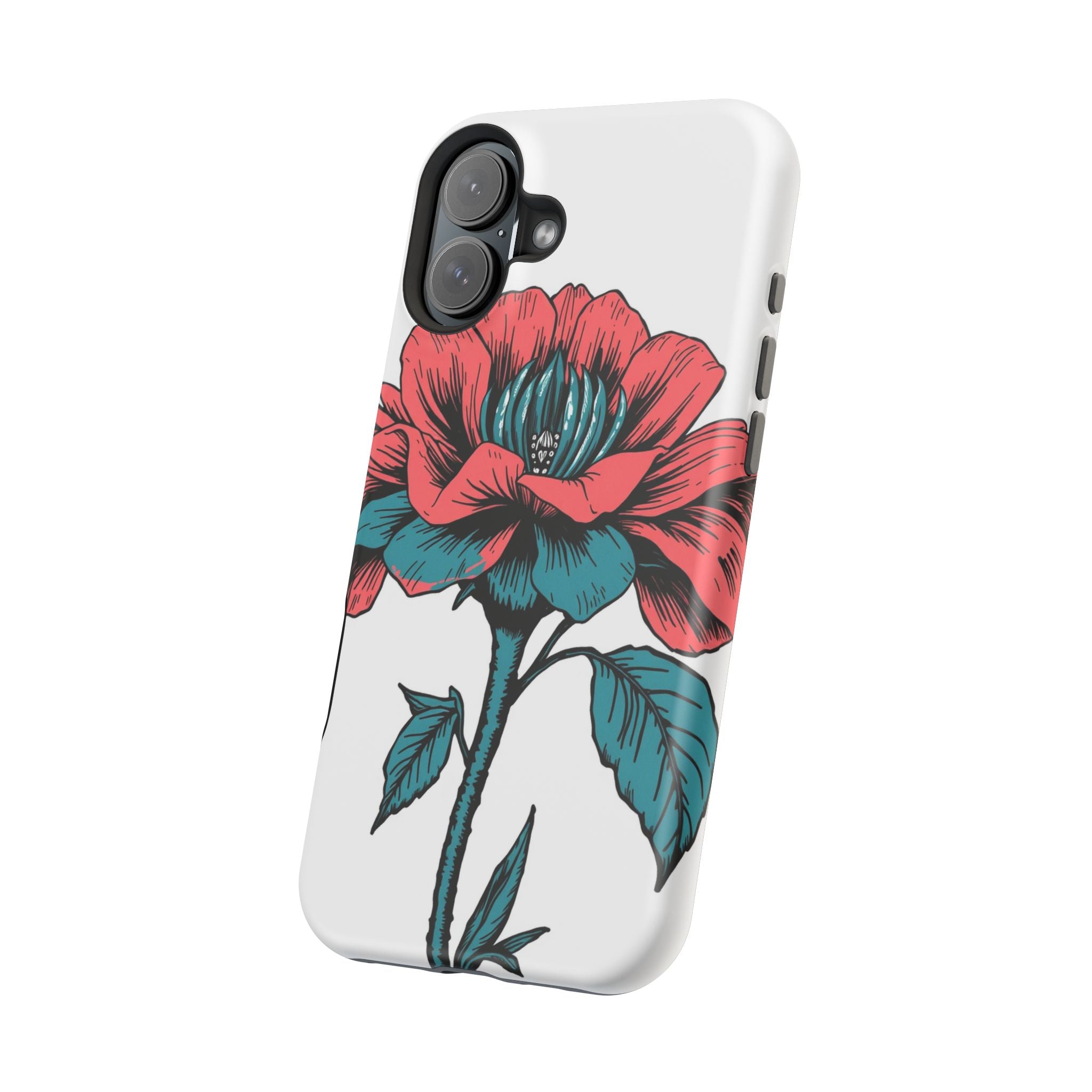 iPhone Garden Party Bloom Dark Gothic Ink Slim Snap Case · iPhone Case