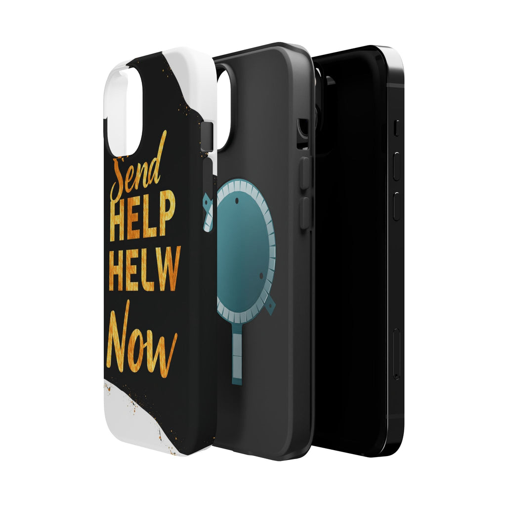 iPhone Send Help Now Enchanted Art Bold Modern Everyday Snap Case · iPhone Case