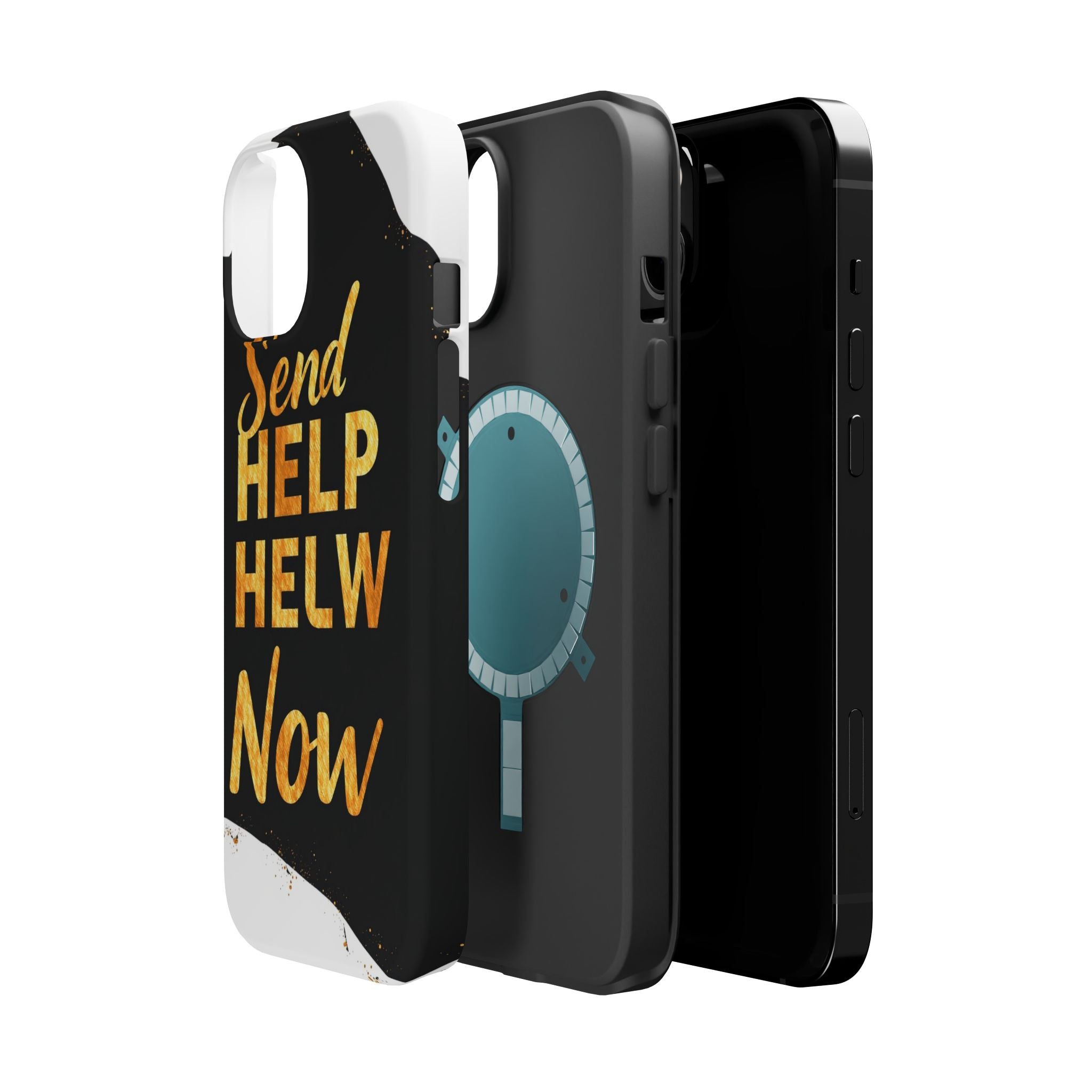 iPhone Send Help Now Enchanted Art Bold Modern Everyday Snap Case · iPhone Case