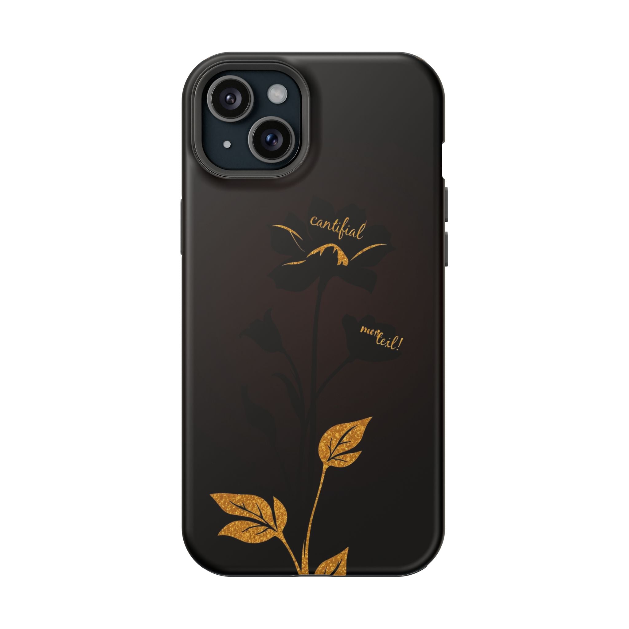 iPhone Earthy Floral Silhouette Design Slim Everyday Designer Case · iPhone Case