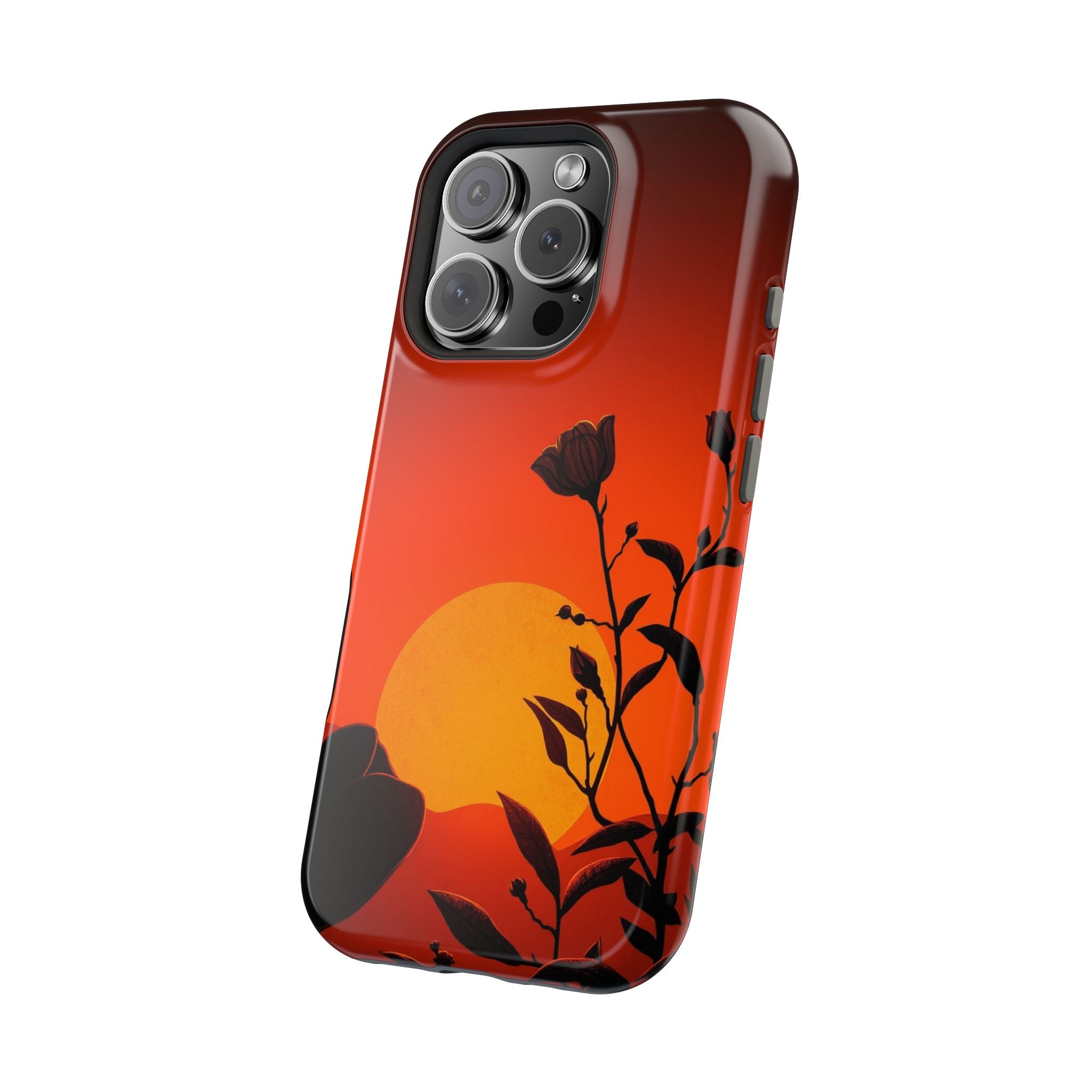 iPhone Bloom and Leaf Dark Gothic Ink Slim Everyday Designer Case · iPhone Case