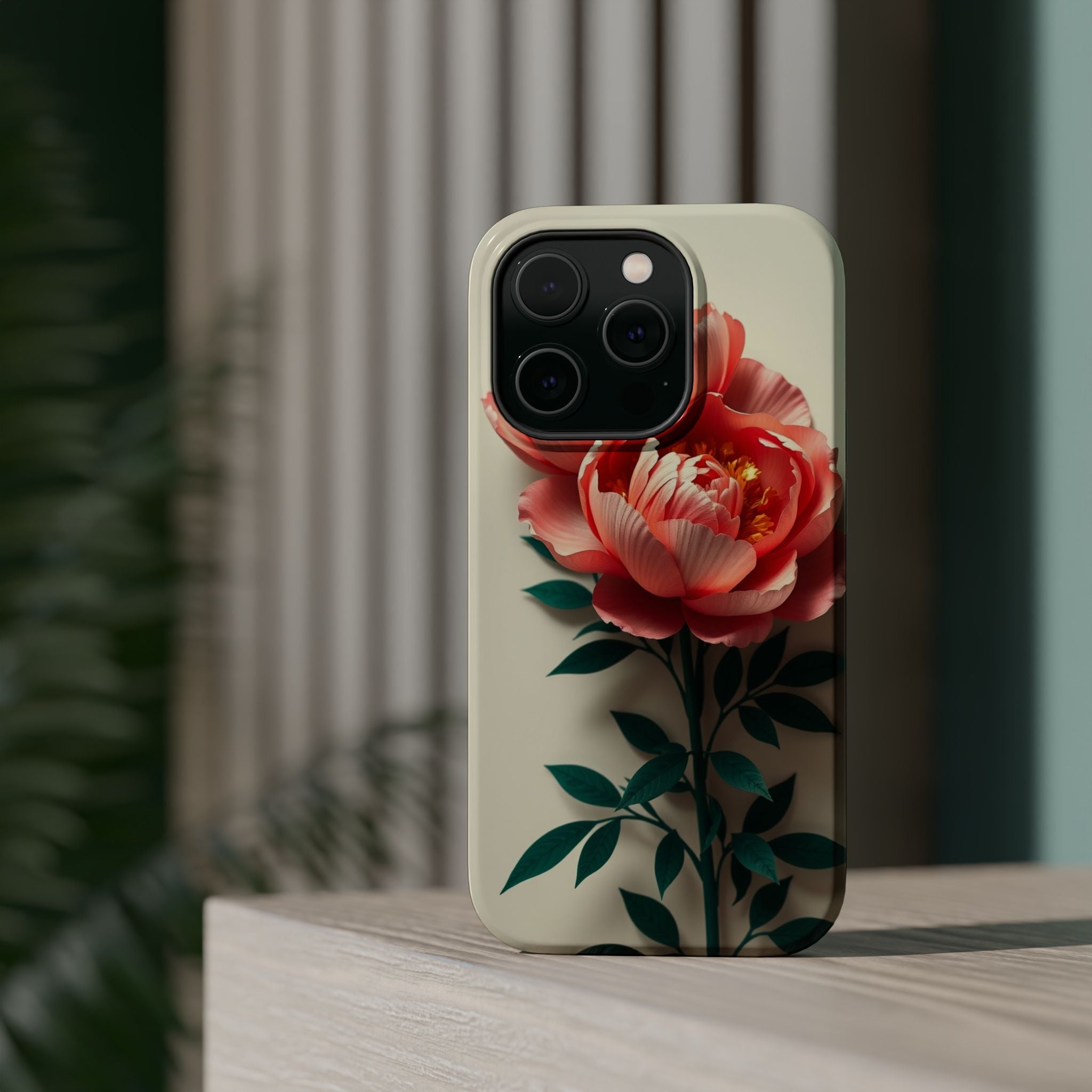 iPhone Emerald Green And Gold Peony Bouquet Slim iPhone Everyday · iPhone Case