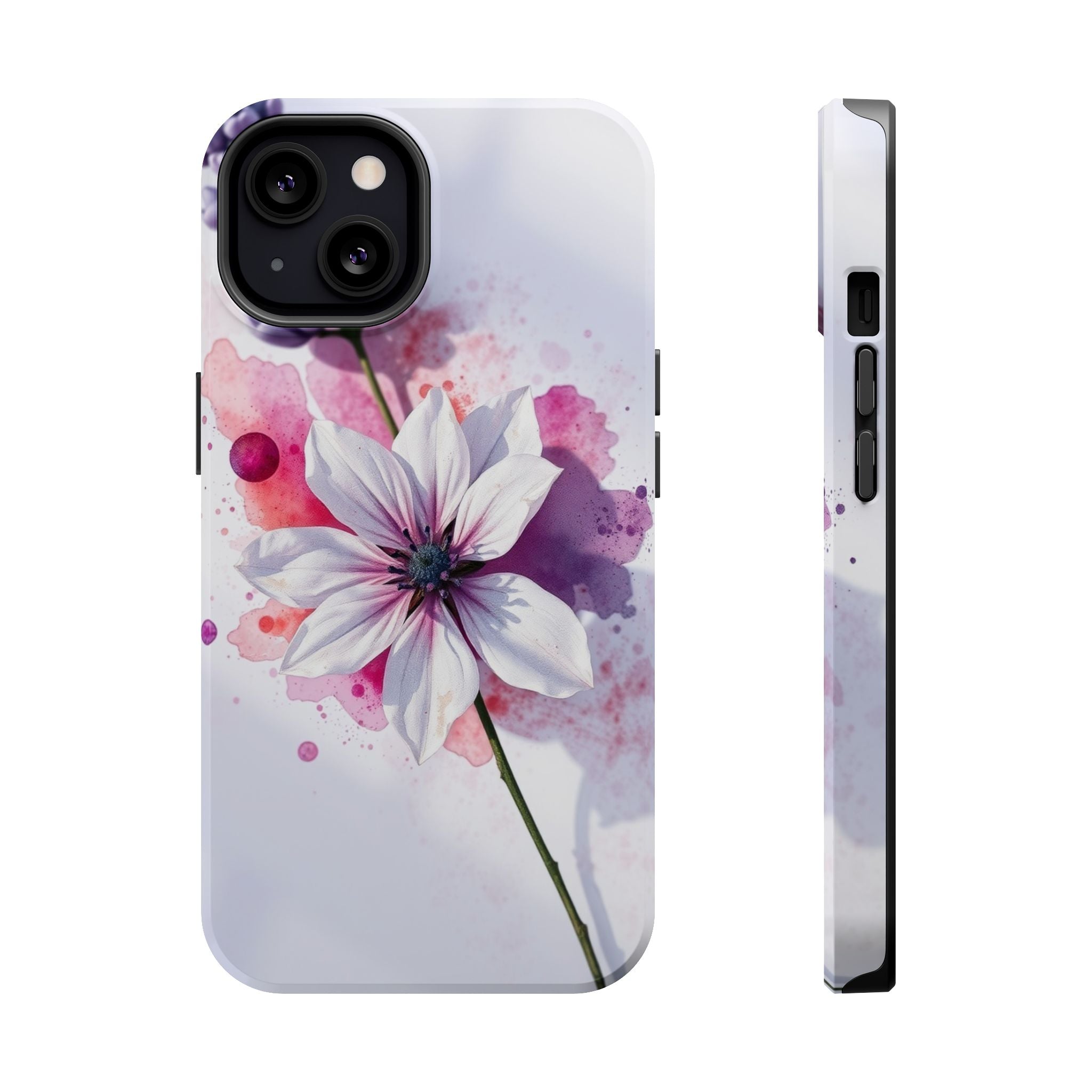 iPhone Floral Watercolor Splash Bold Art Slim Everyday iPhone 15 · iPhone Case