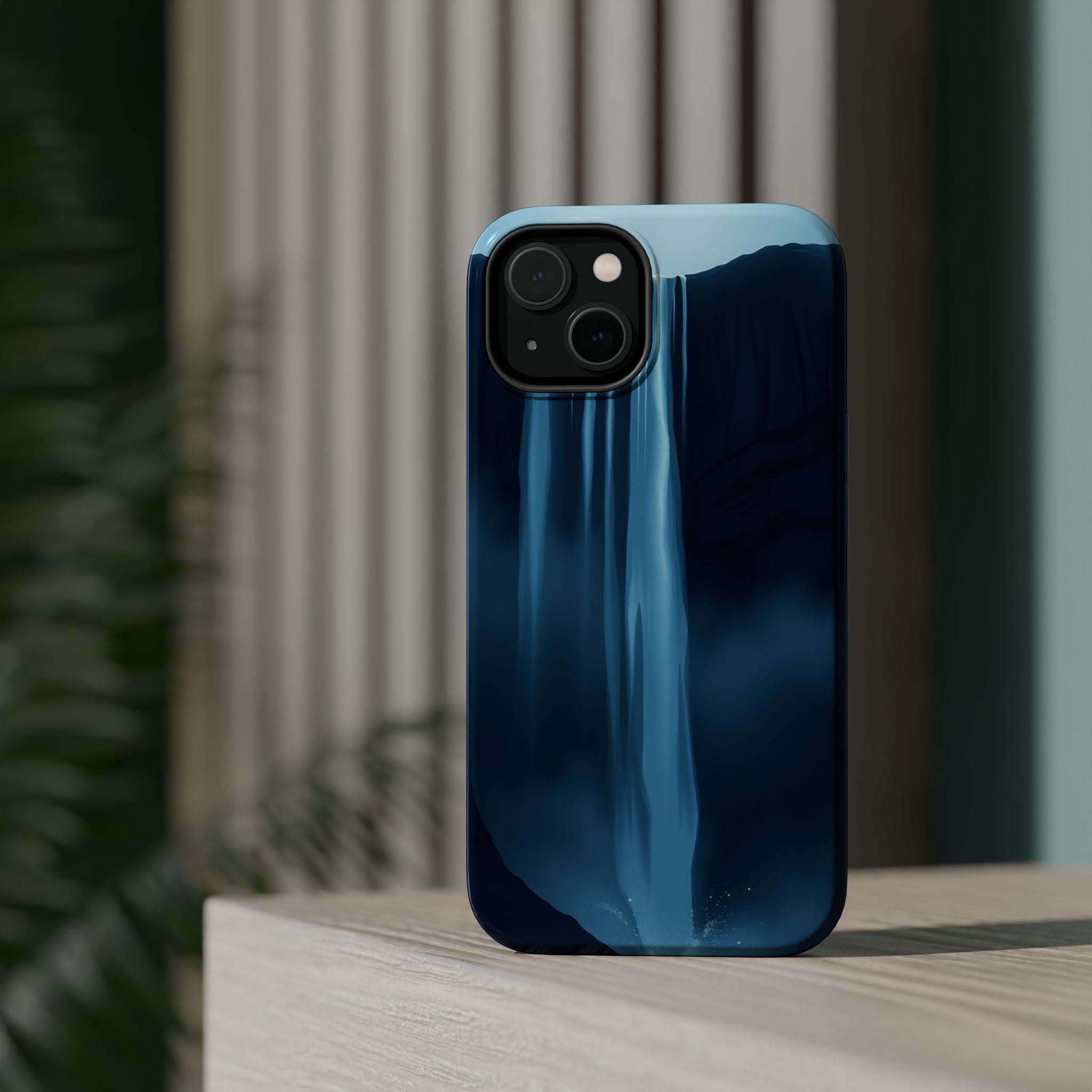 iPhone Midnight Blue And Silver Waterfall Mist Soft iPhone Finish · iPhone Case