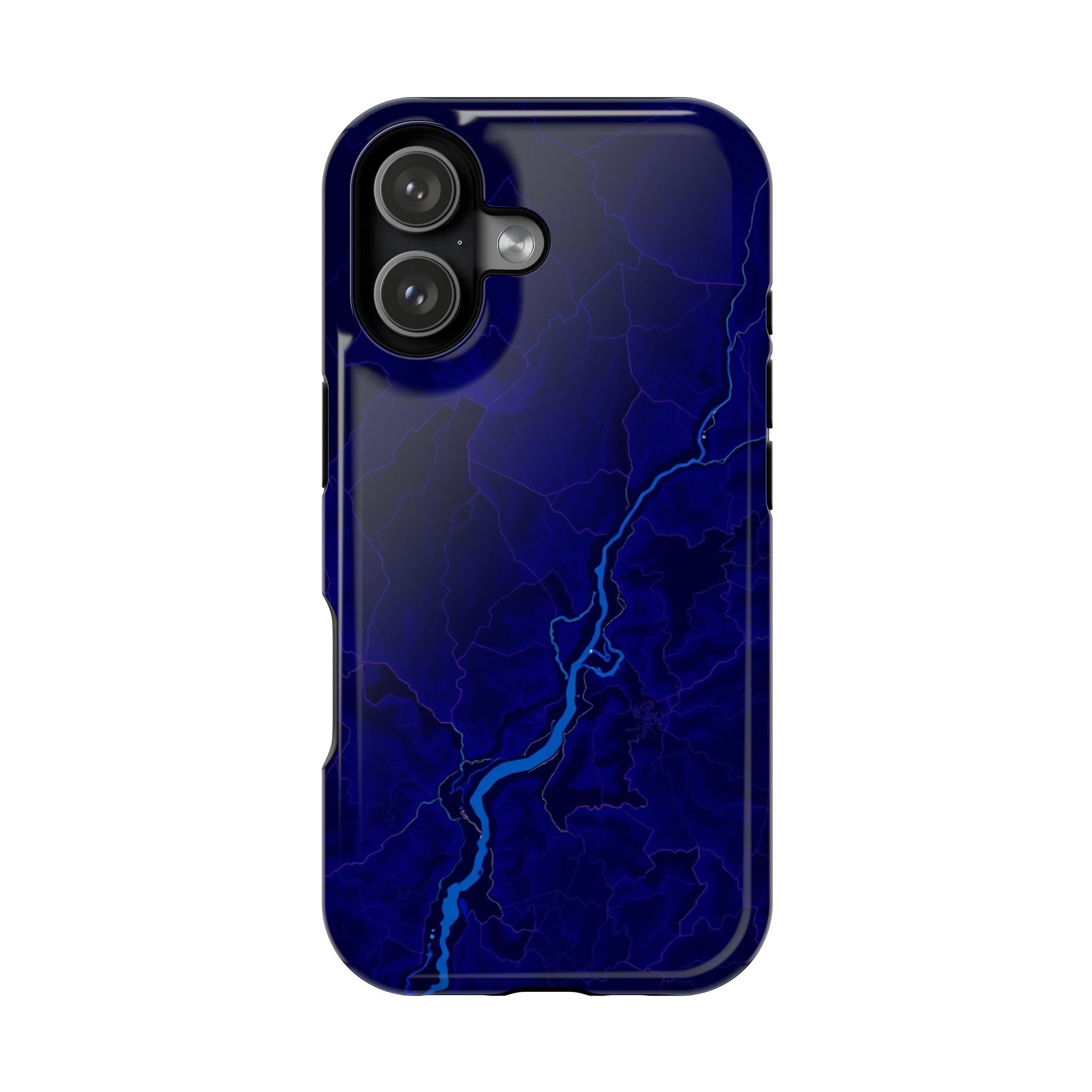 iPhone Thermal Map Dark Gothic Ink Bold Modern Everyday Snap Case · iPhone Case