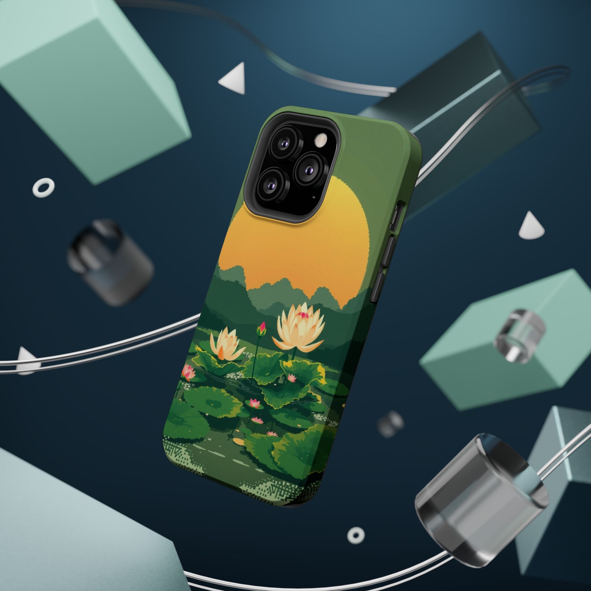 iPhone Lotus Pond Enchanted Art Slim Everyday Designer Case · iPhone Case