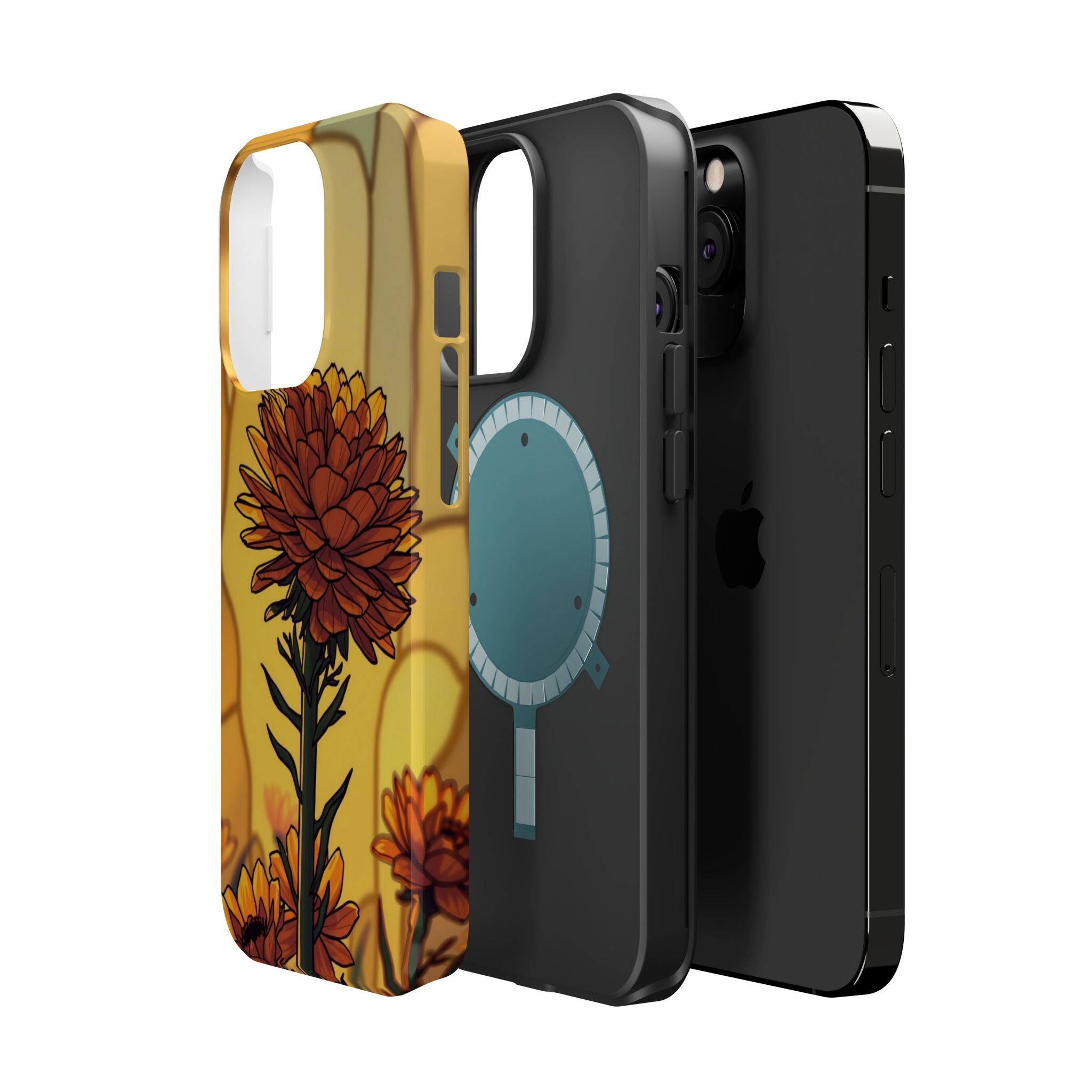 iPhone Sunset Amber And Peach Ranunculus Stack Soft iPhone Finish · iPhone Case