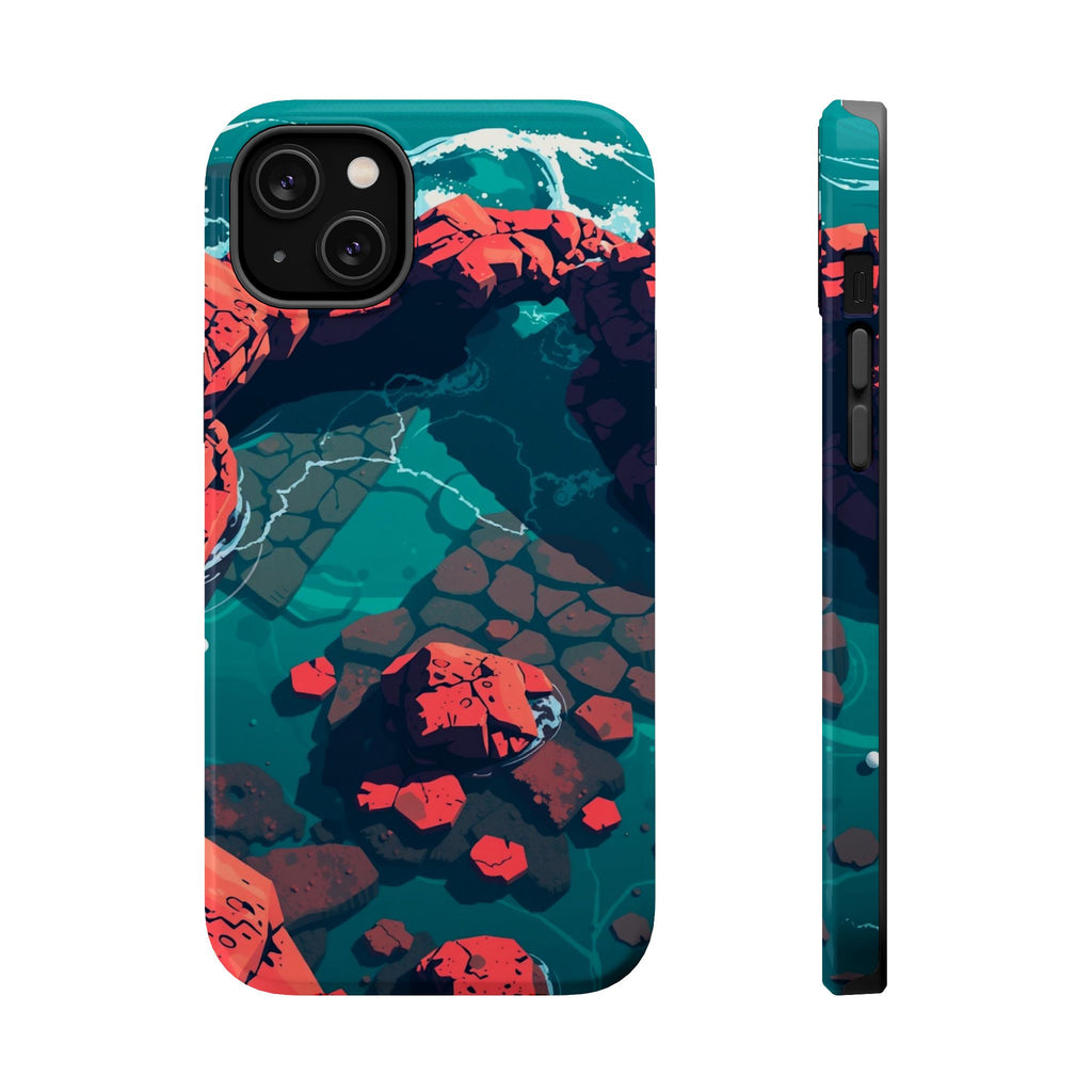 iPhone Tidal Pool Pixel Art -Bit Bold Modern Everyday Snap Case · iPhone Case