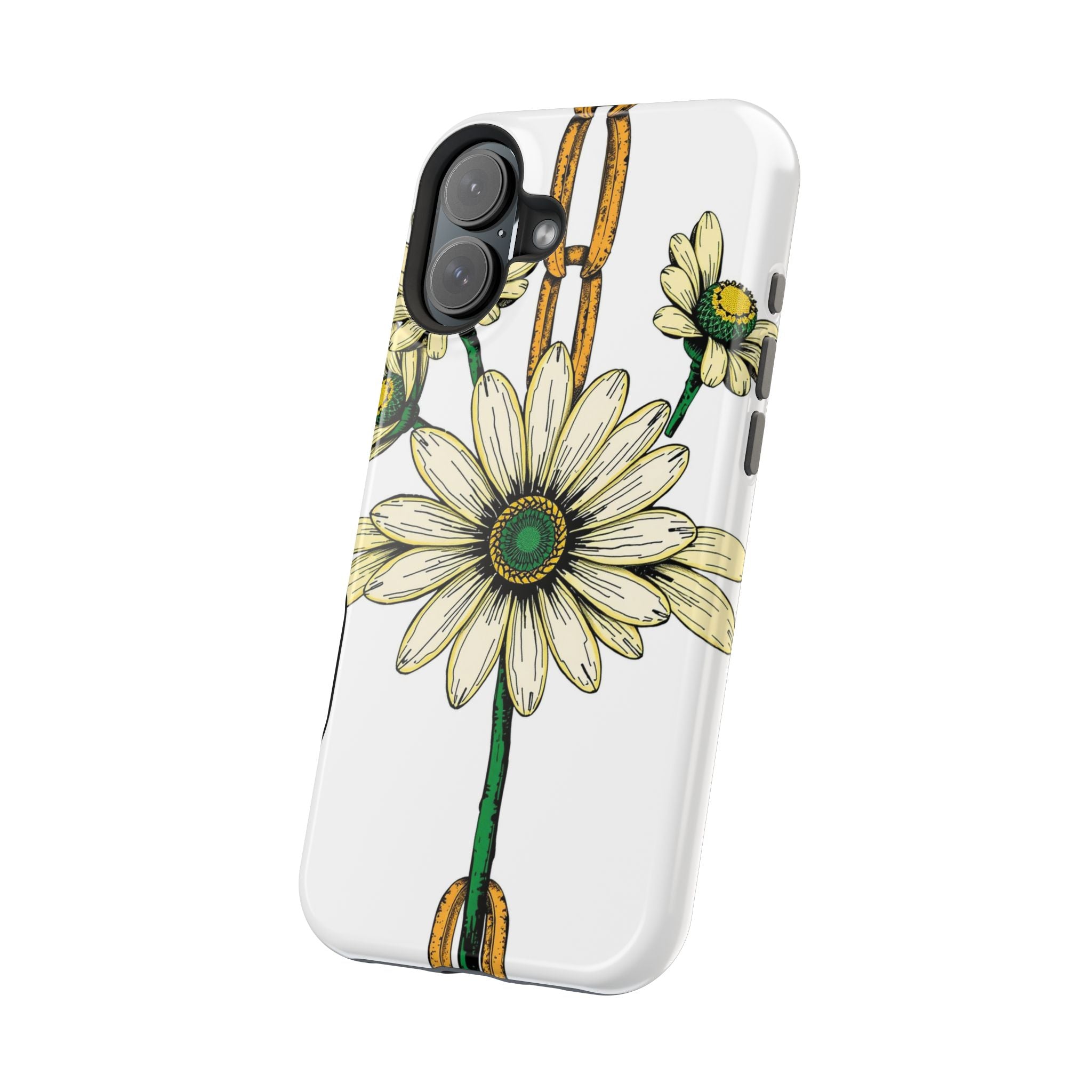 iPhone Daisy Chain Dark Gothic Ink Bold Modern Everyday Snap Case · iPhone Case