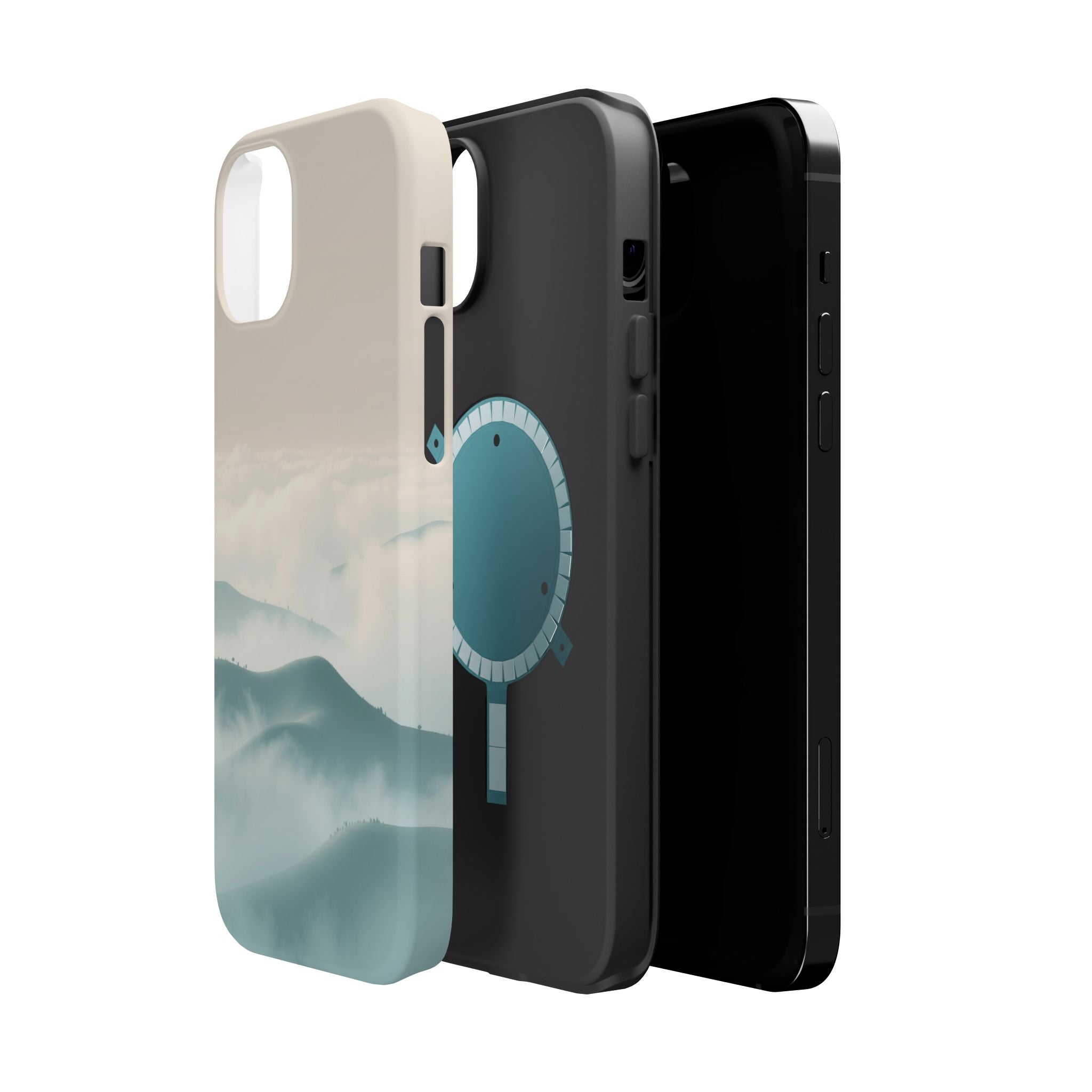 iPhone Fog Rolling Over Hills Abstract Geometric Clean iPhone Minimal · iPhone C