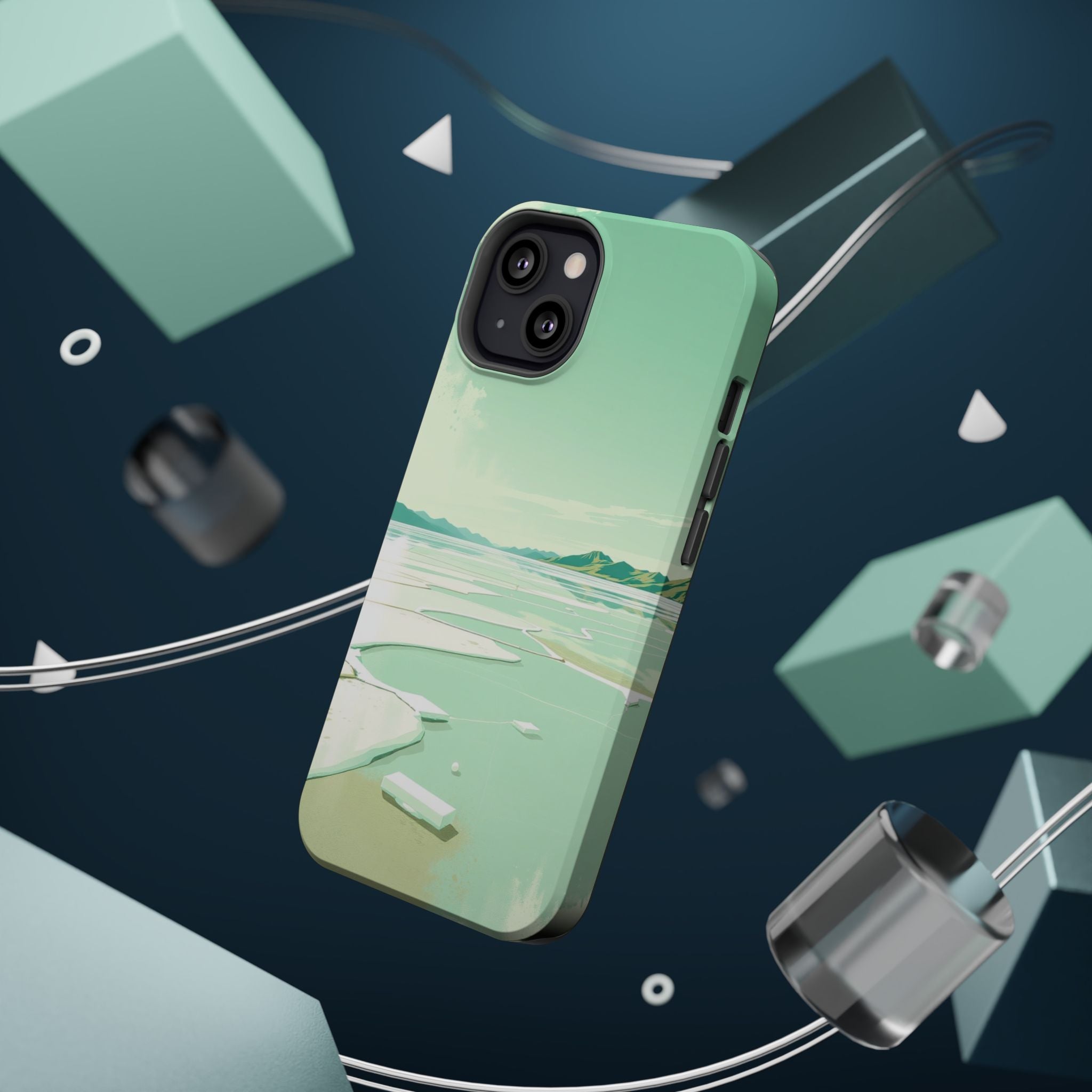 iPhone Vibrant Salt Flat Mirror Design Slim Everyday Designer Case · iPhone Case