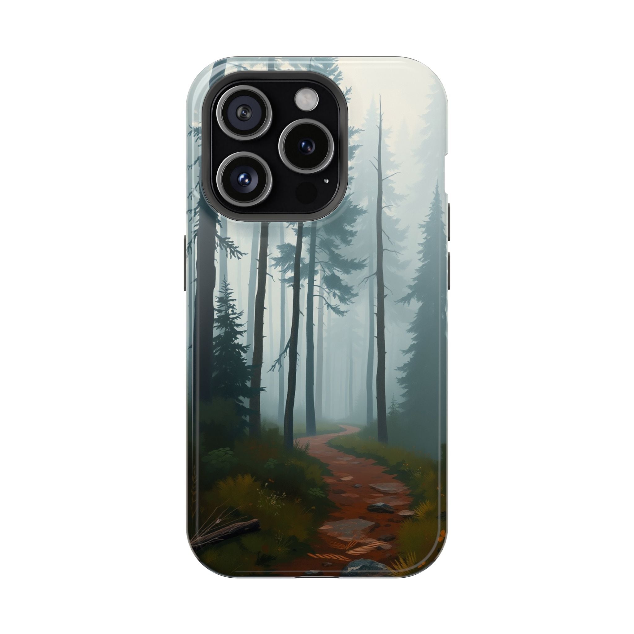 iPhone Serene Misty Forest Path Design Slim Everyday Designer Case · iPhone Case