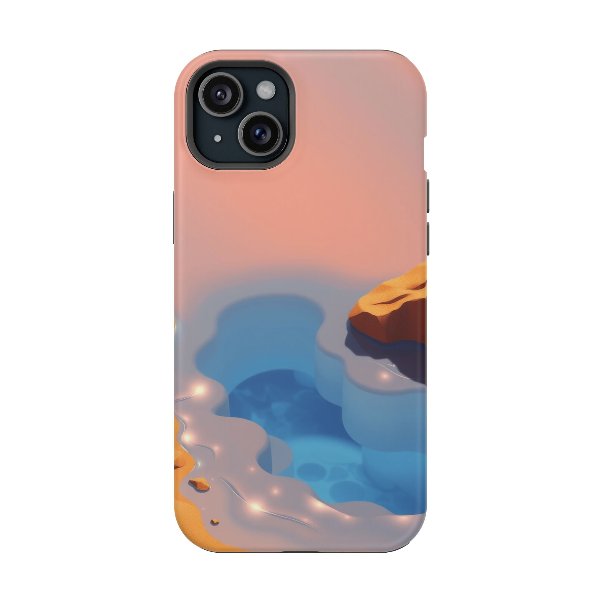 iPhone Burnt Orange And Sand Tidal Pool Slim Everyday iPhone Designer · iPhone C