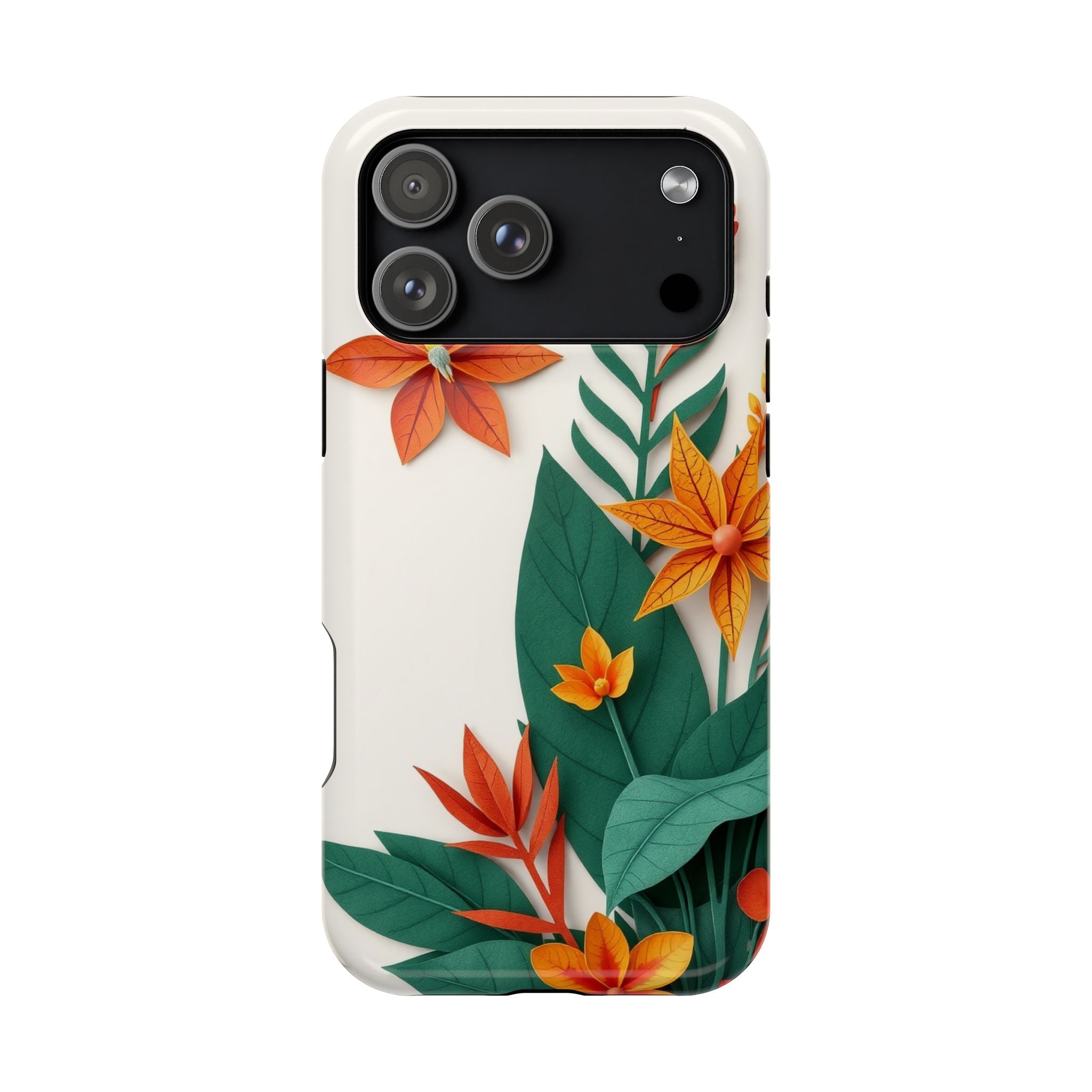 iPhone Jungle Floral Paper Cut Art Bold Modern Everyday Snap Case · iPhone Case
