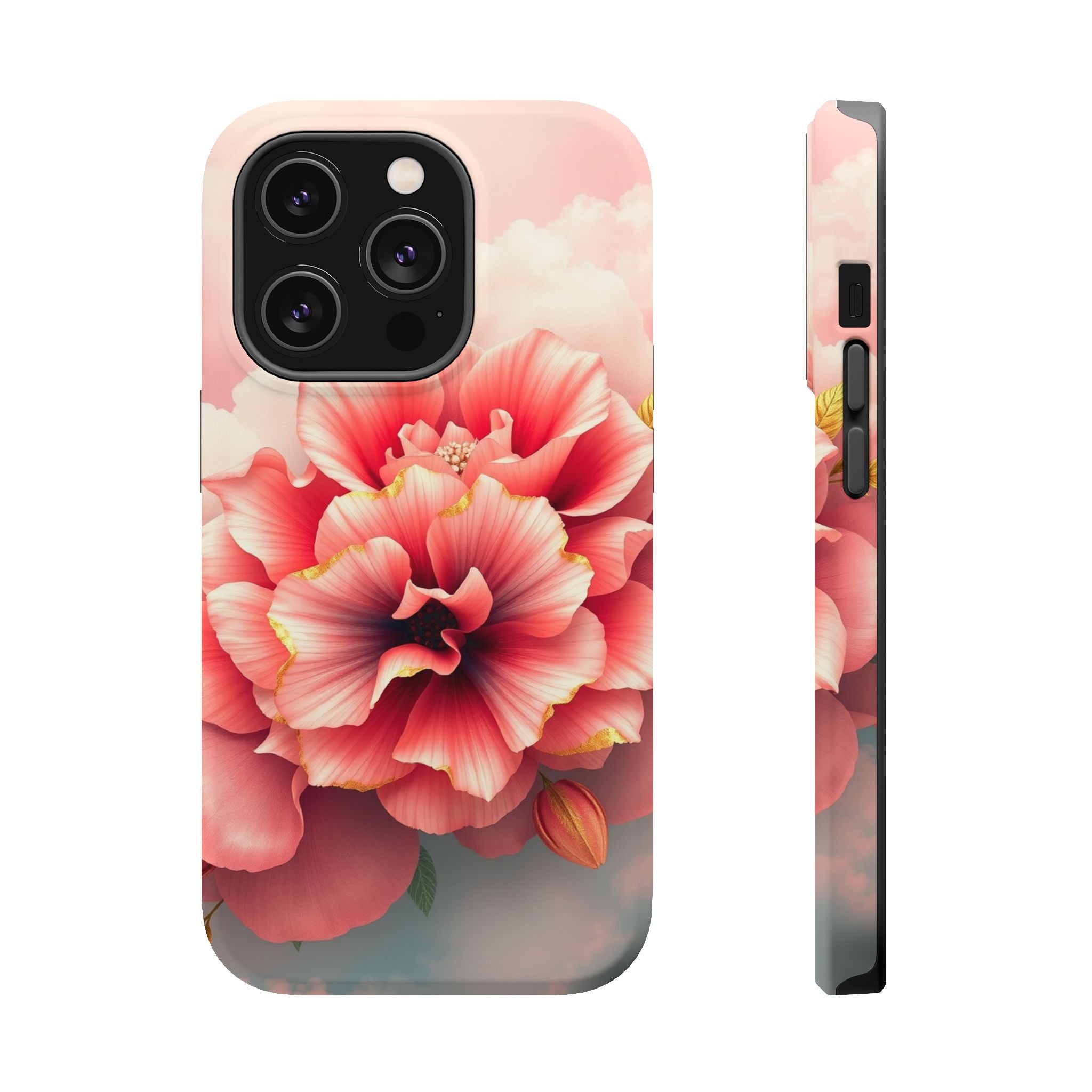 iPhone Pastel Floral Cloud Gold Foil Luxury Slim iPhone Everyday · iPhone Case