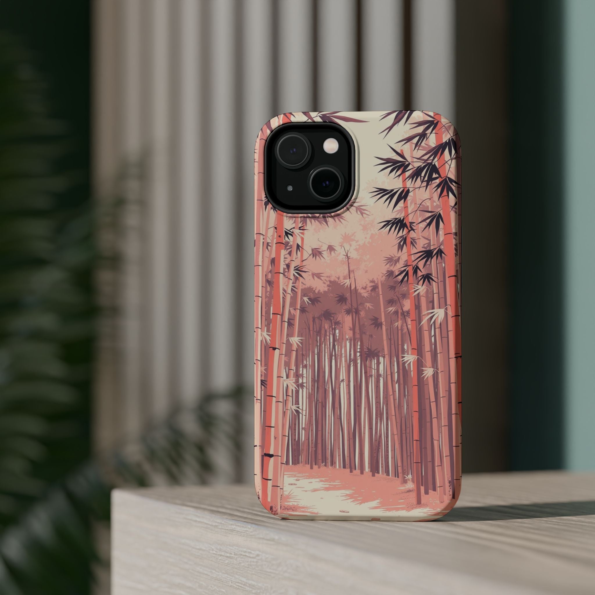 iPhone Rose Pink And Cream Bamboo Grove Slim Everyday iPhone 19 · iPhone Case