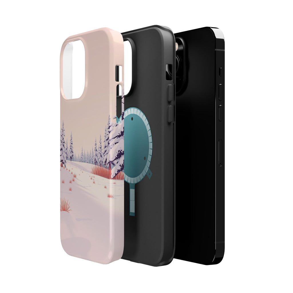 iPhone Snow Field Vintage Retro Poster Slim Everyday Designer Case · iPhone Case