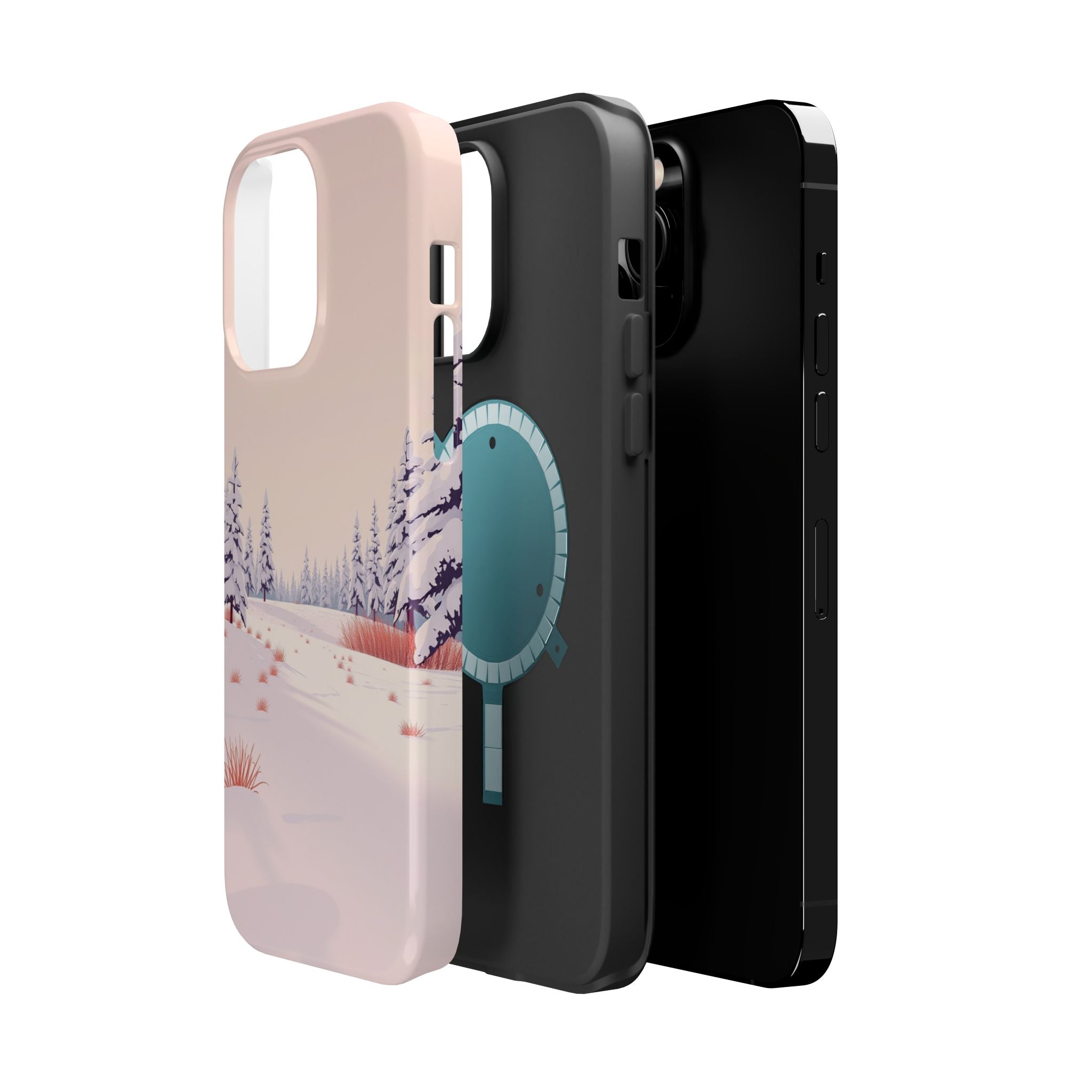 iPhone Snow Field Vintage Retro Poster Slim Everyday Designer Case · iPhone Case