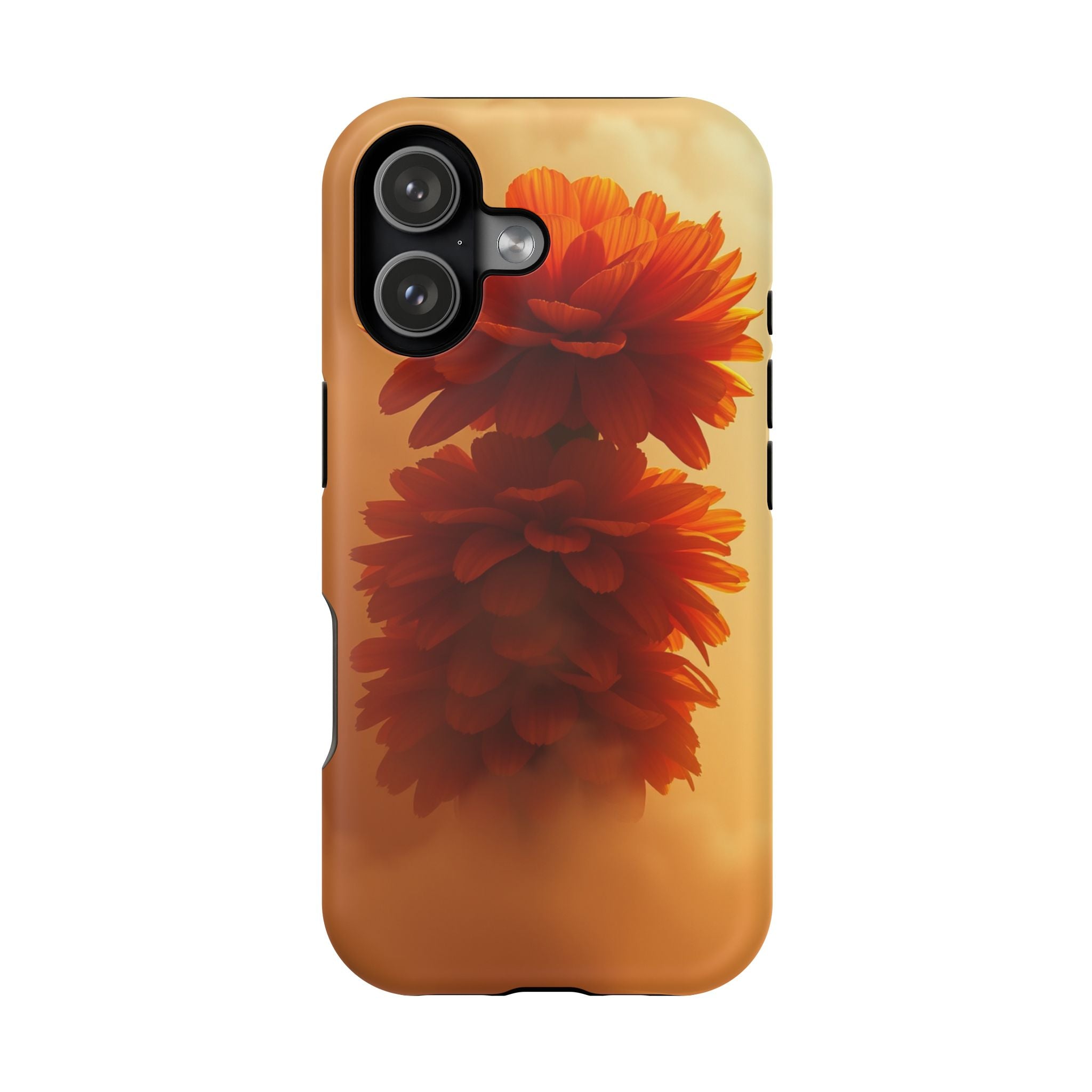 iPhone Ranunculus Stack 3D Digital Bold Modern Everyday Snap Case · iPhone Case