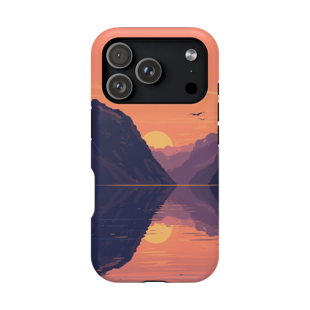 iPhone Radiant Fjord Reflection Design Slim Everyday Designer Case · iPhone Case