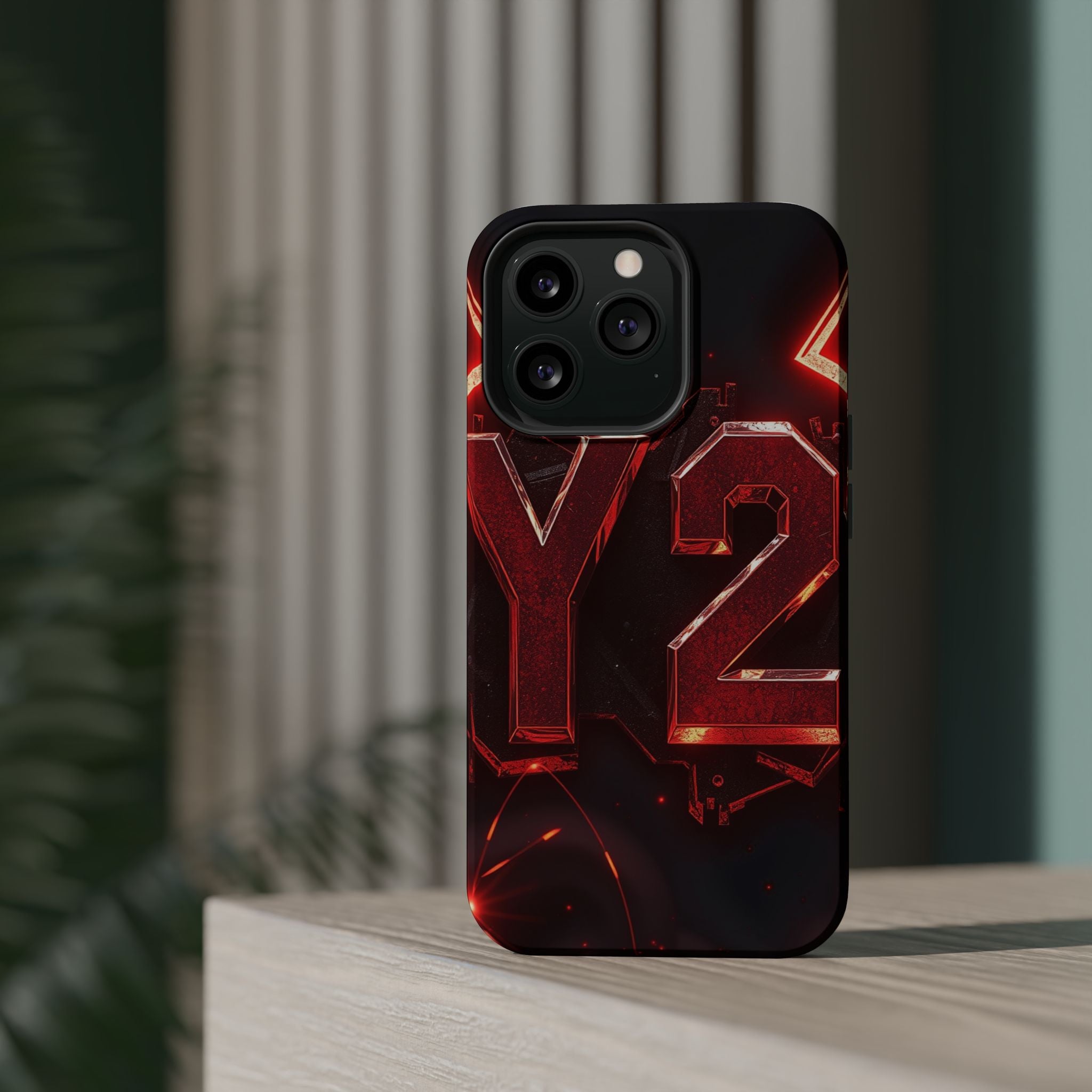iPhone Y2K Holographic Bold Art Slim Everyday Designer Case · iPhone Case