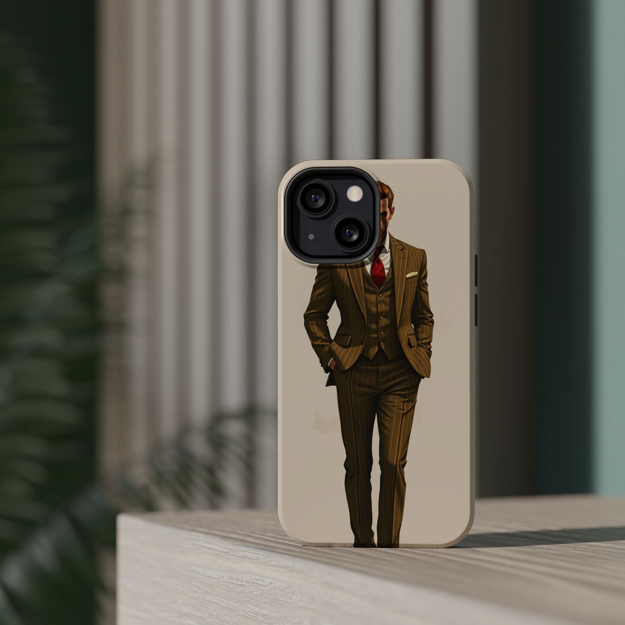 iPhone Pinstripe Suit Grunge Distressed Slim Everyday Designer Case · iPhone Cas